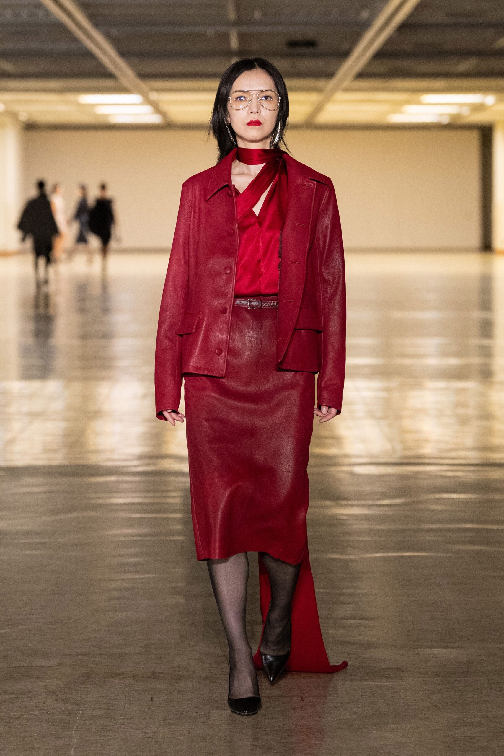 red silk scarf