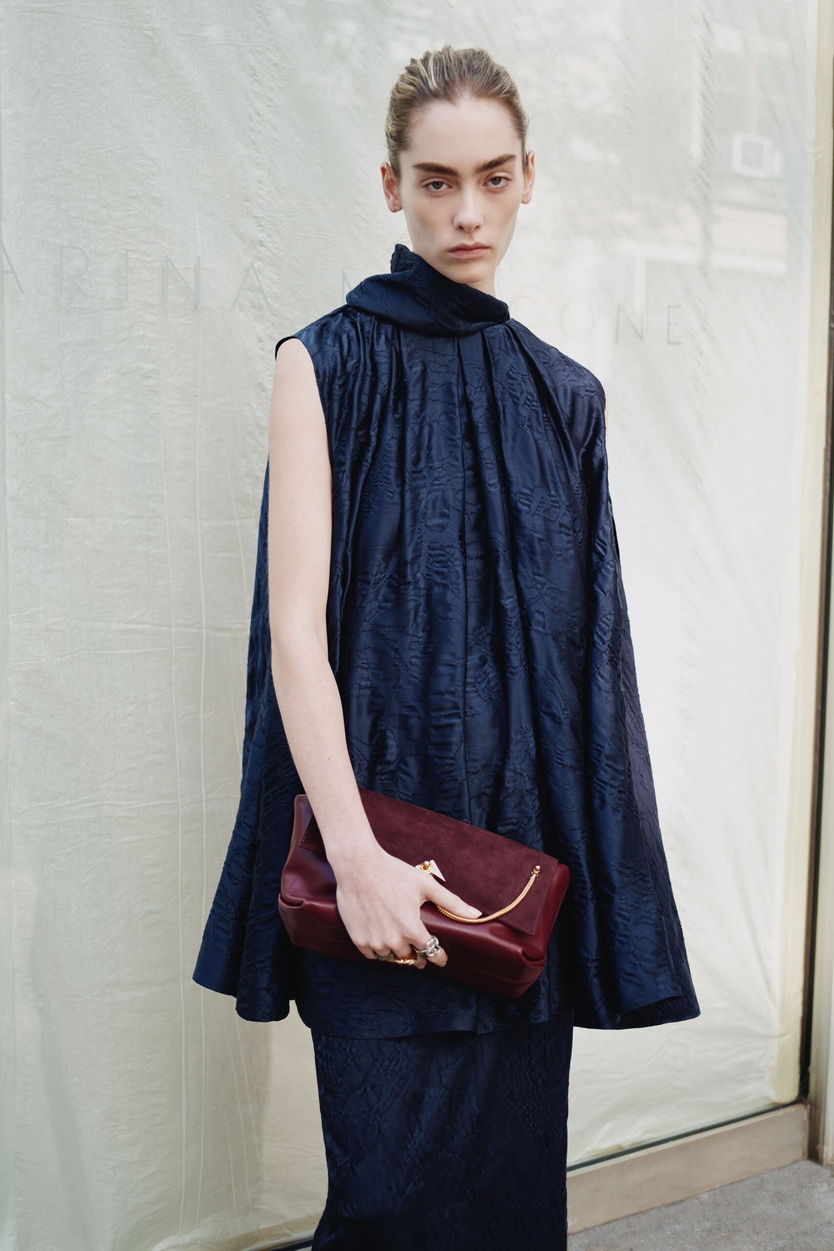 red suede bag