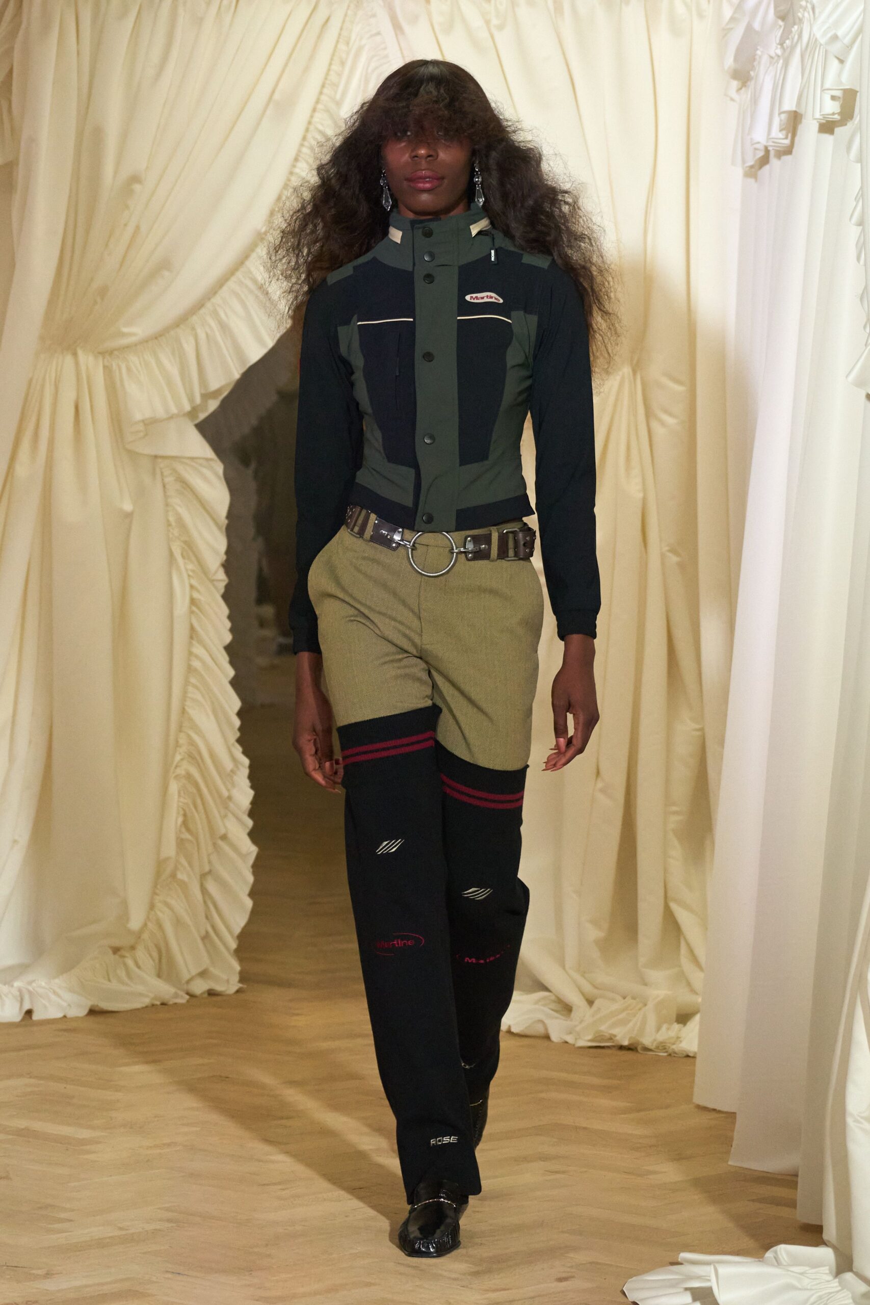black and green fitted shirt with pants
