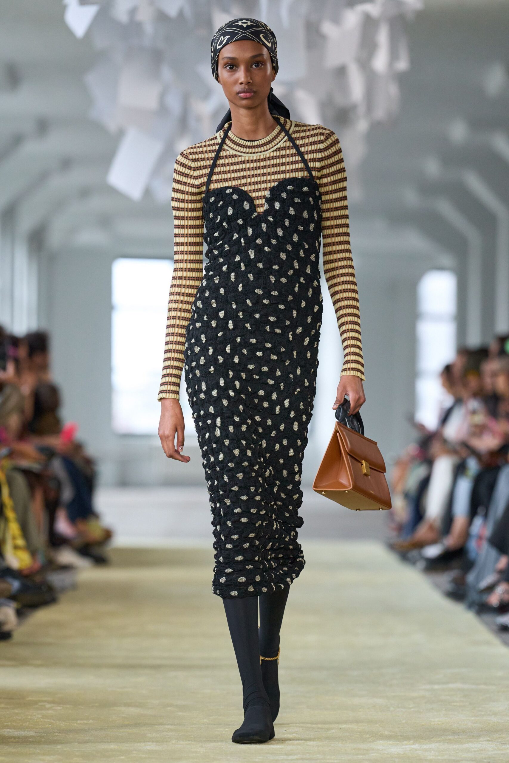 black and gold fitted midi dress