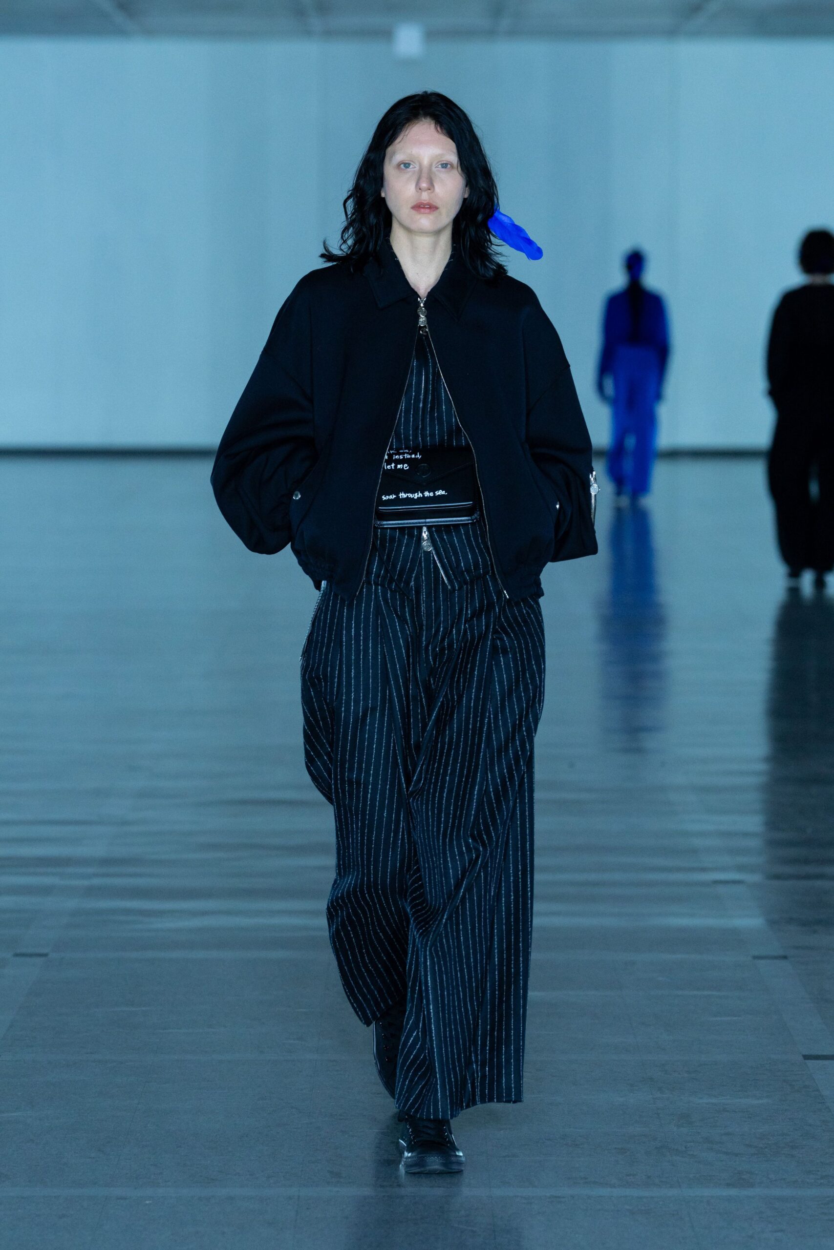 black relaxed jacket and pants