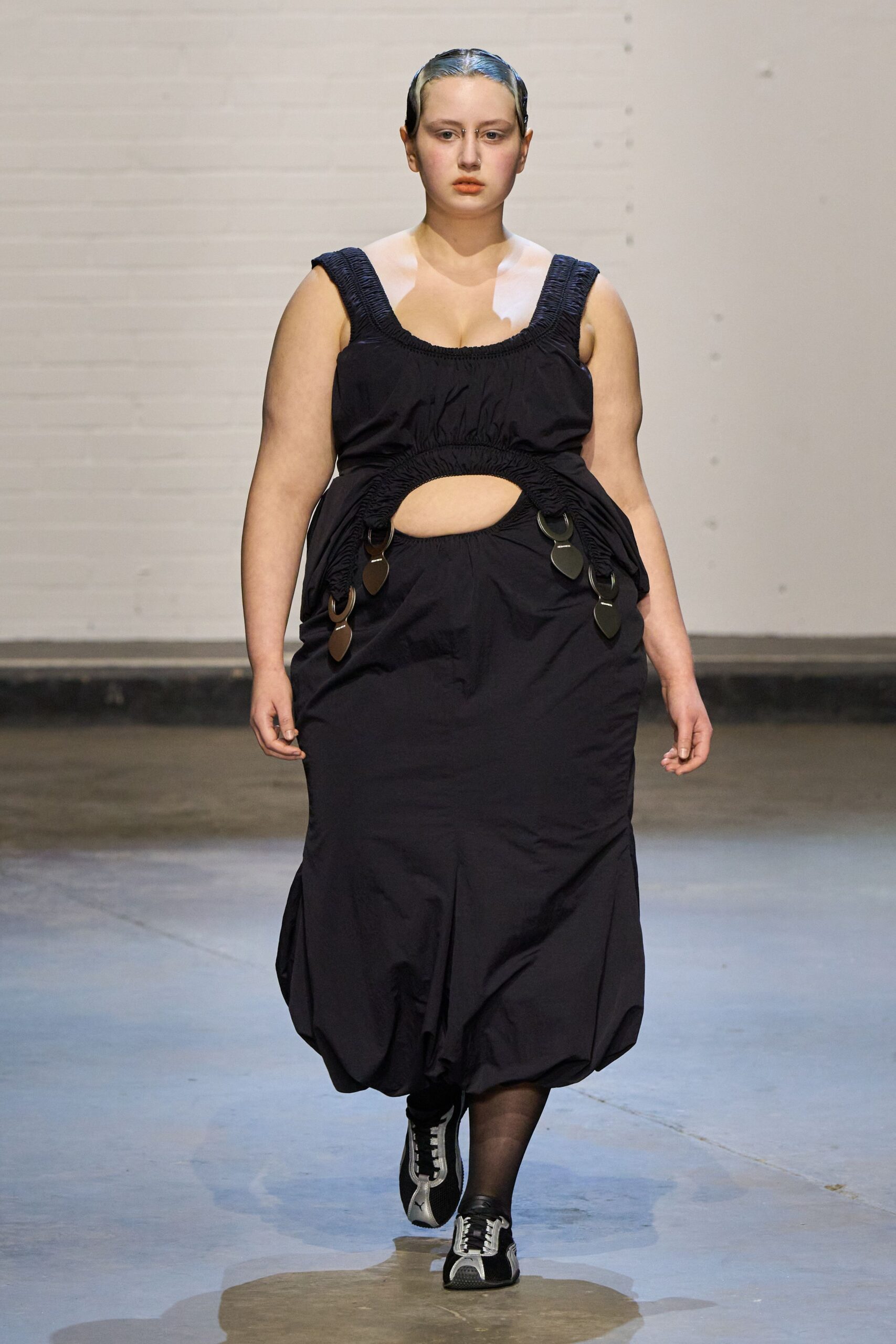 black cotton sleeveless v-neck relaxed draped maxi dress