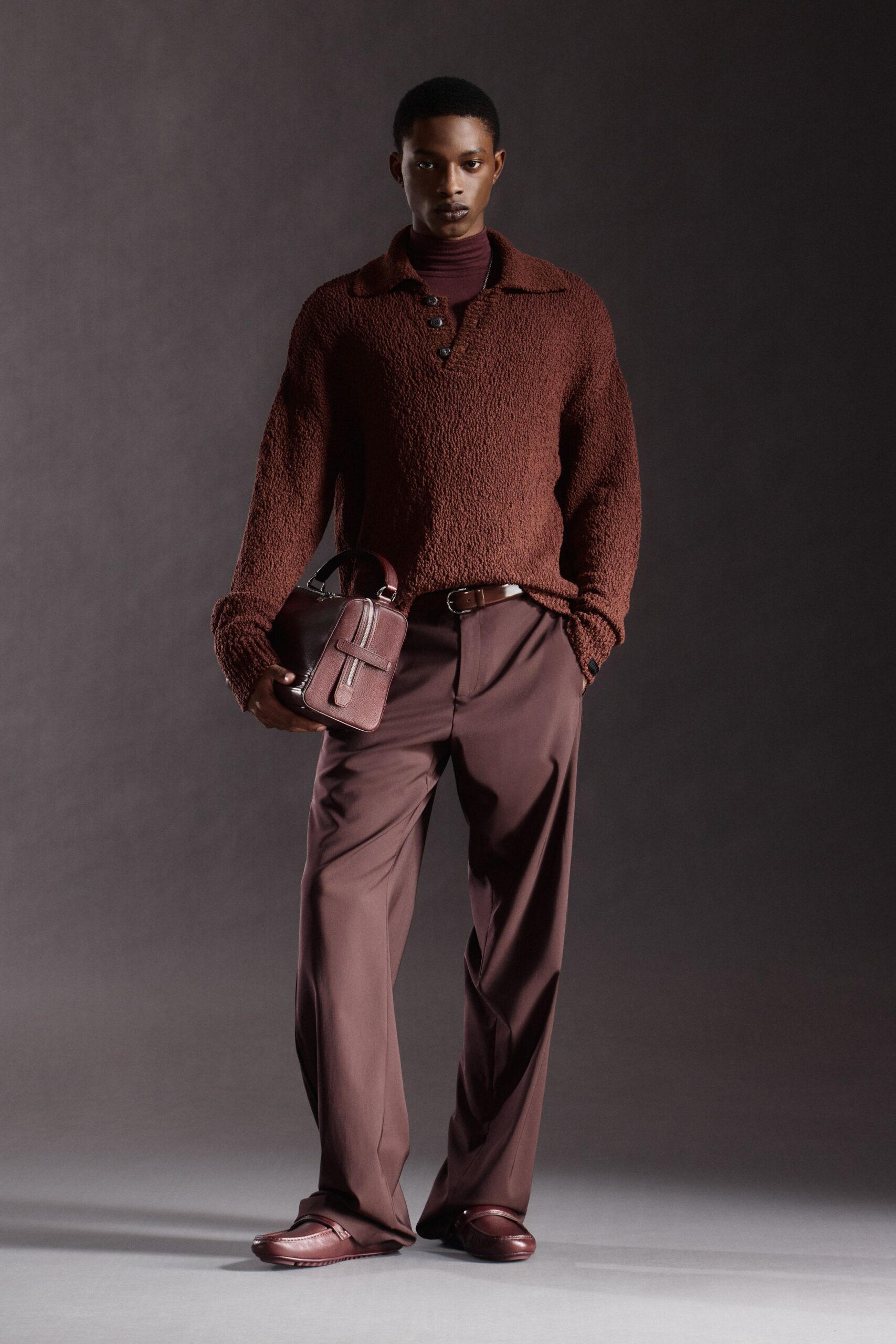 brown relaxed top and pants