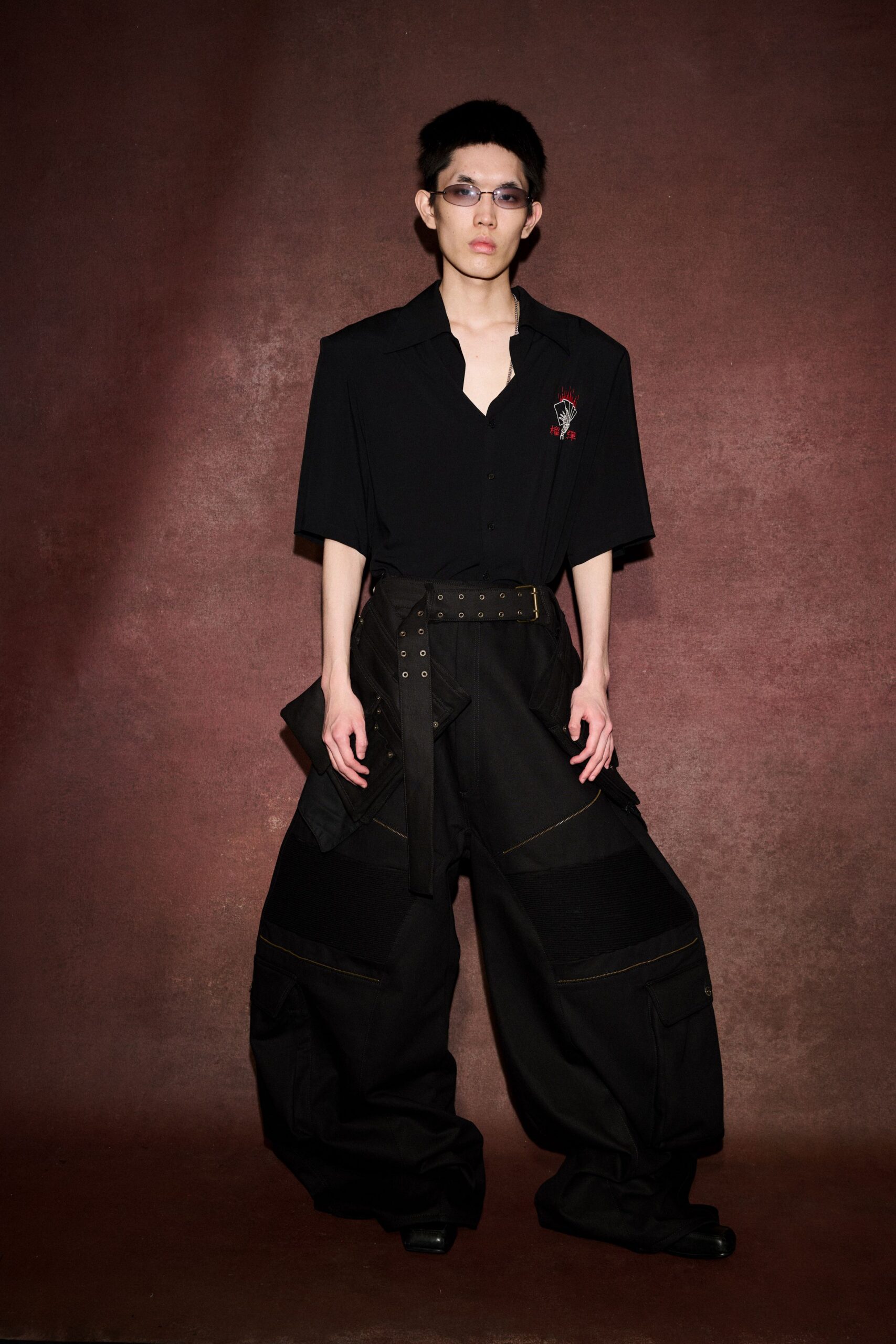 black relaxed shirt and pants
