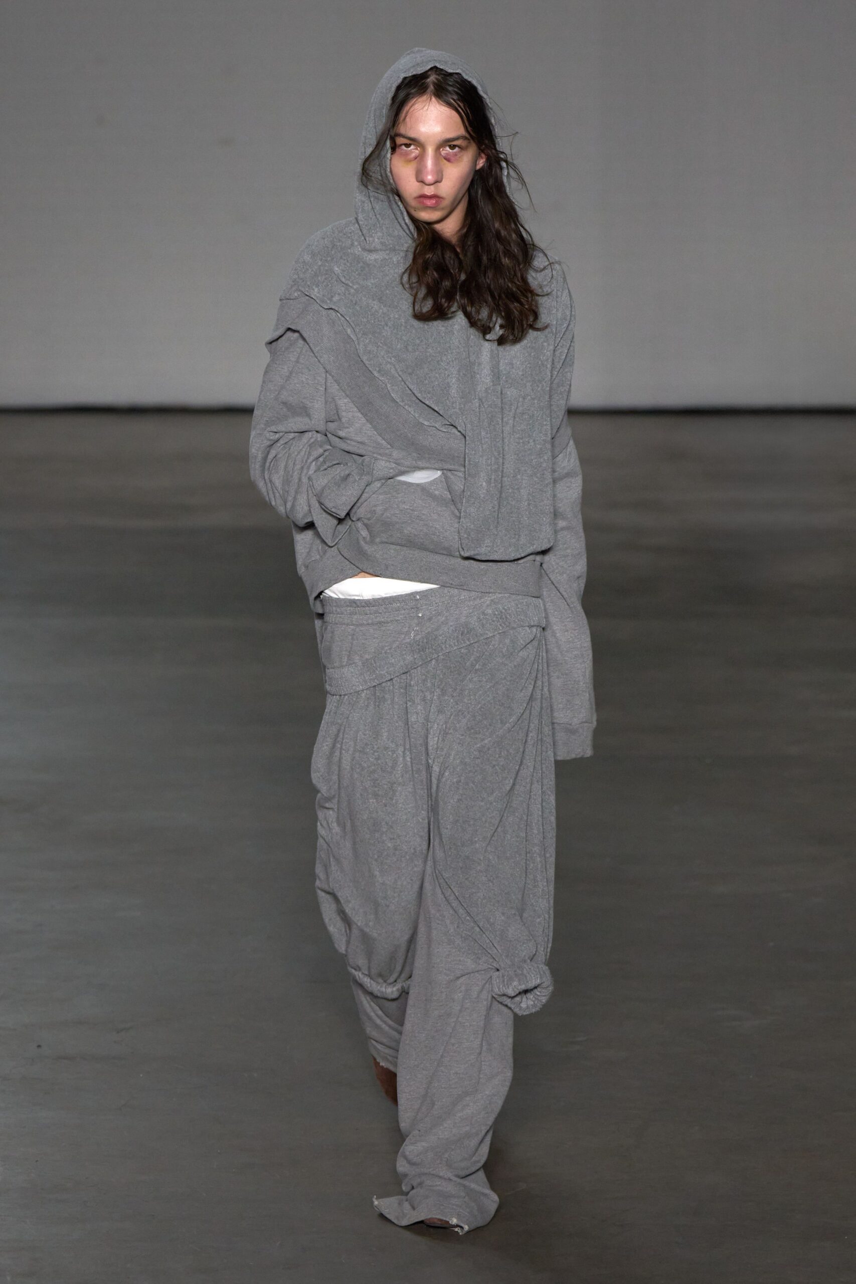 gray relaxed hoodie and pants