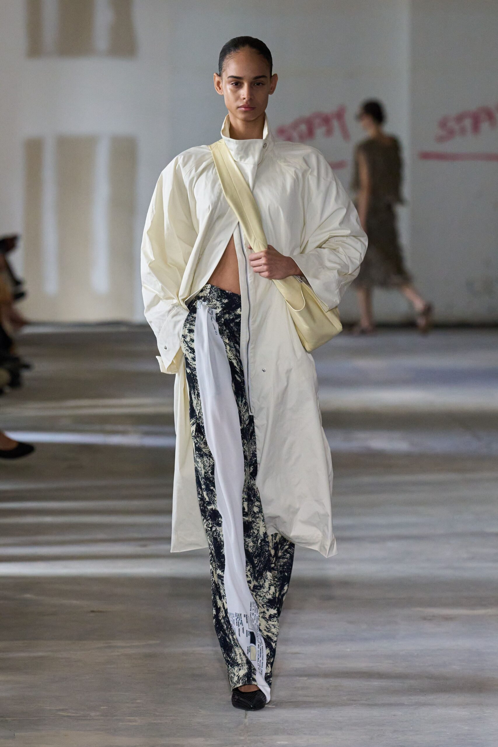black cotton fitted printed pants