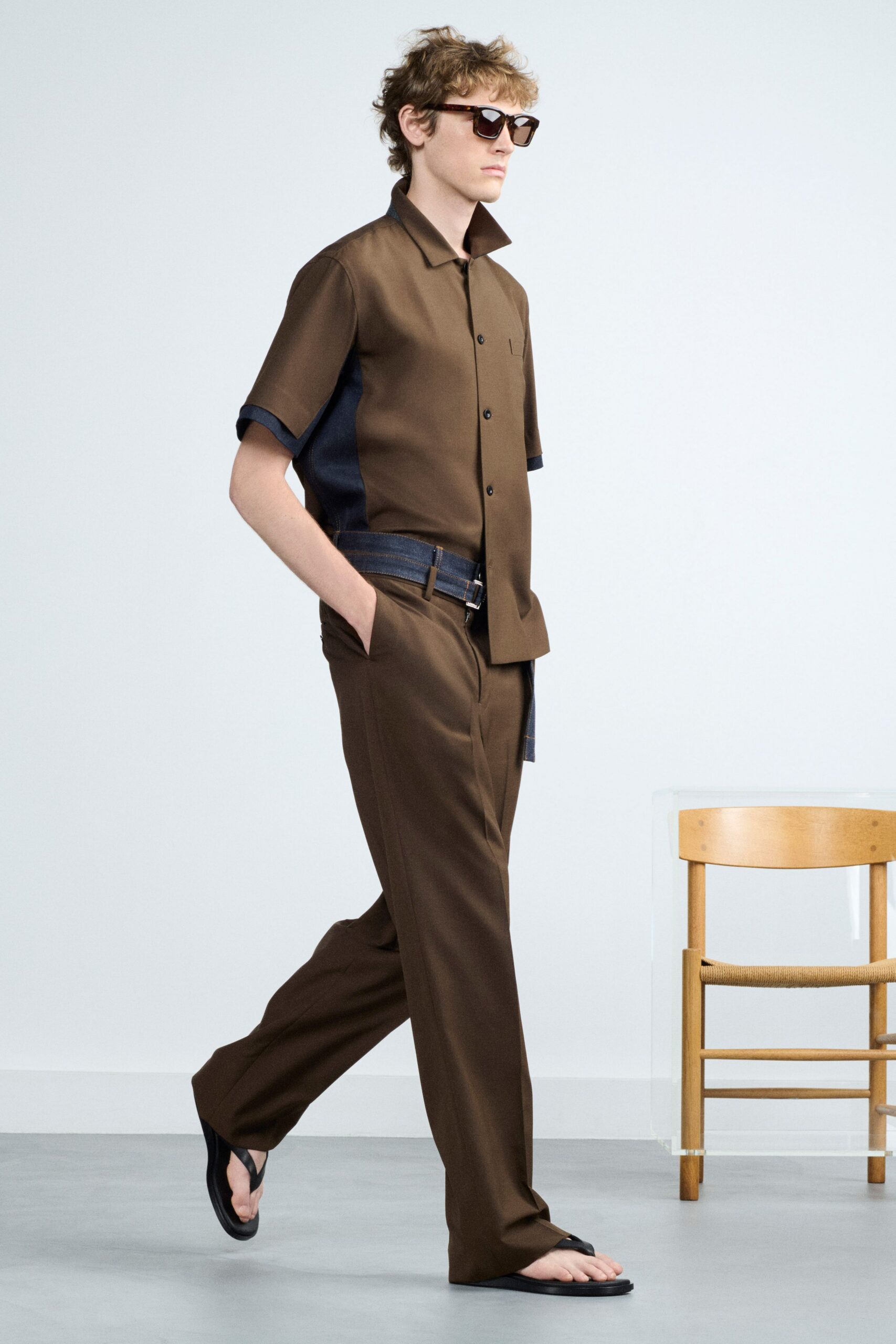 brown relaxed shirt and pants