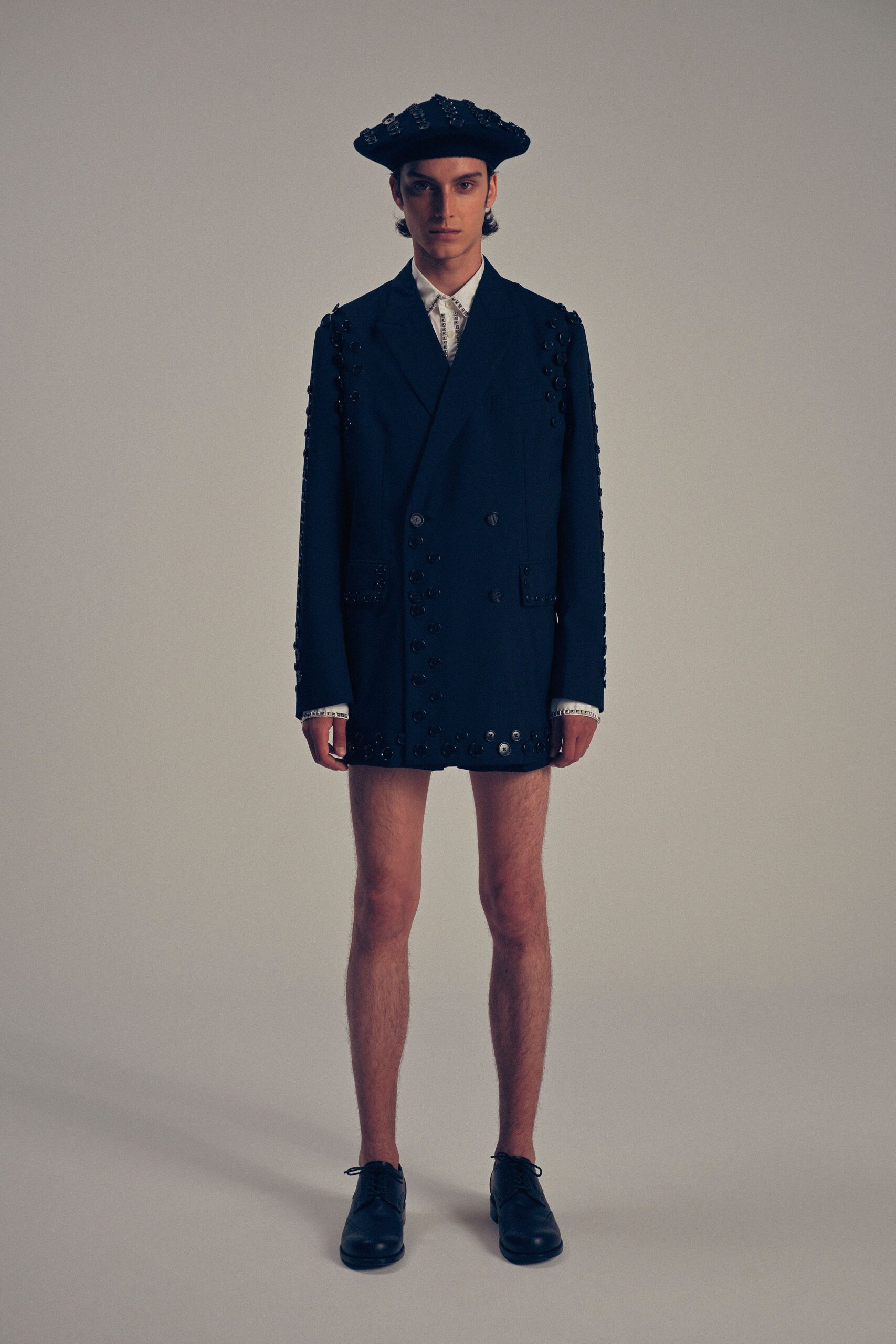 black blazer with shorts