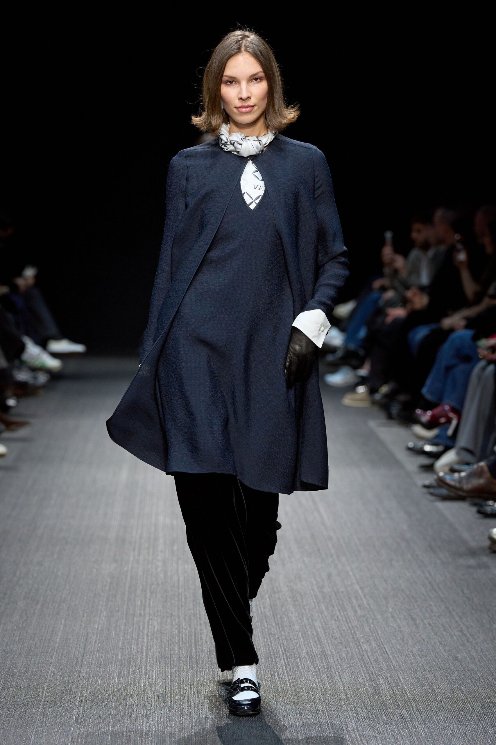 blue cotton relaxed cape