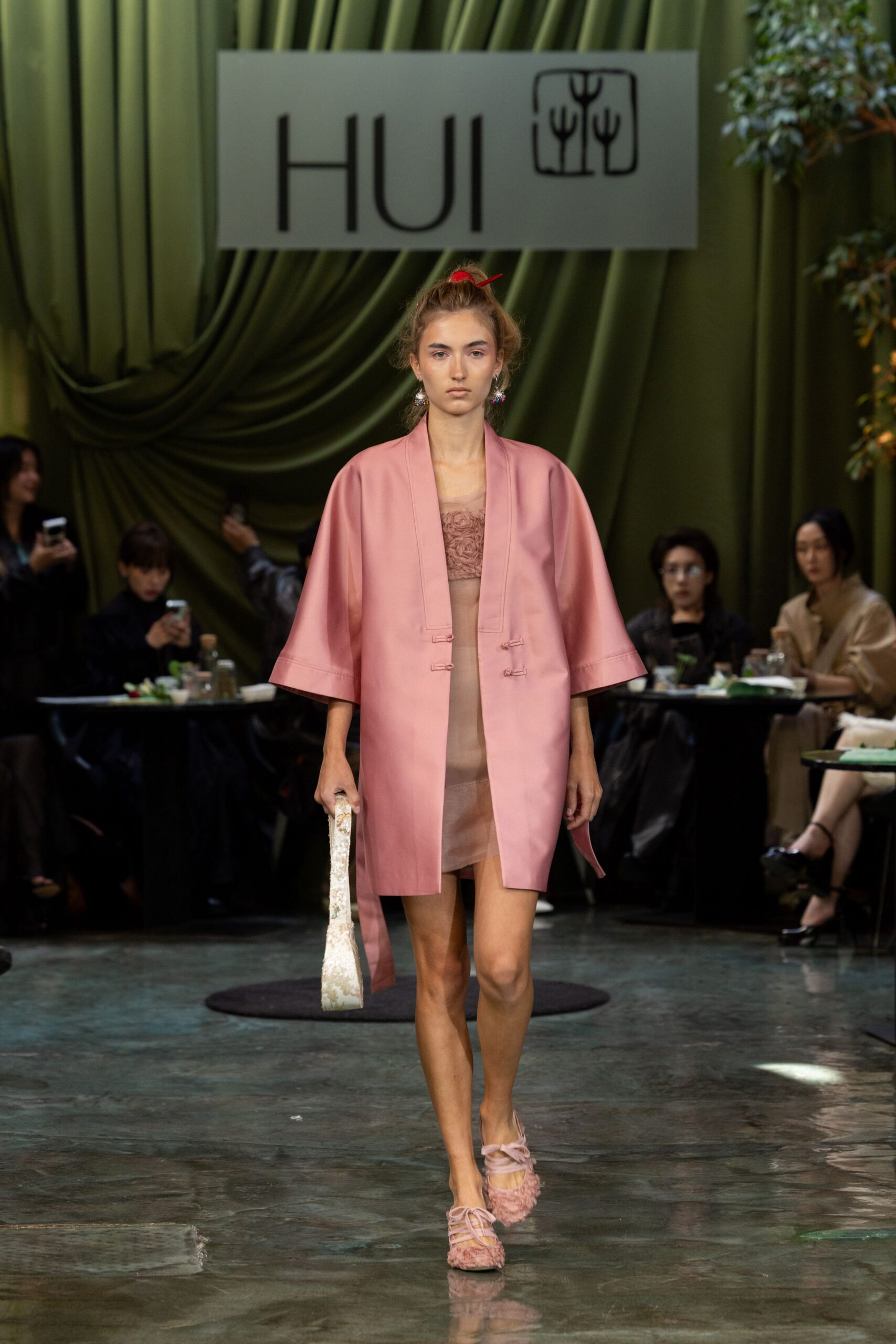 pink silk sleeveless v-neck fitted layered mini dress