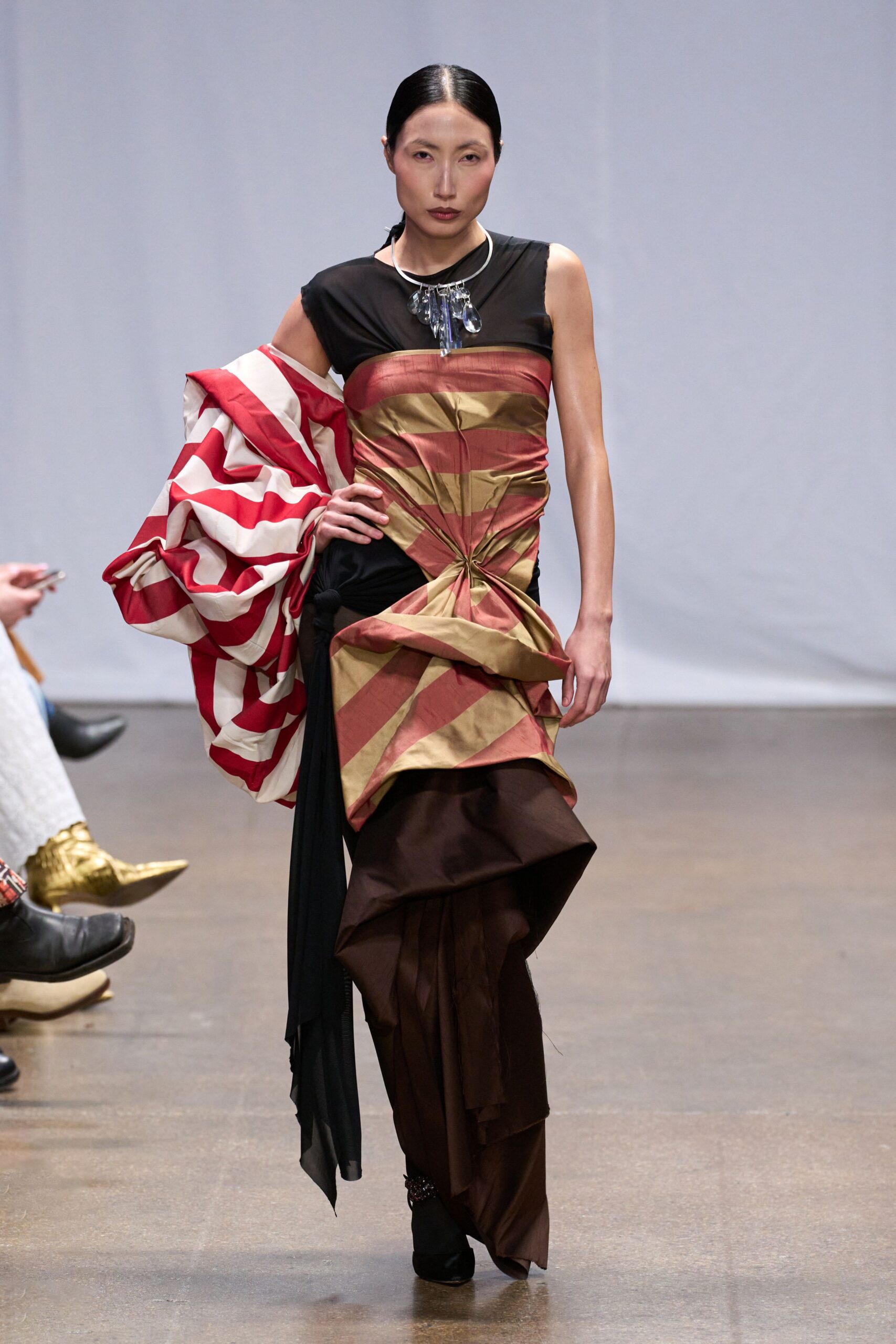 black and gold pleated maxi dress