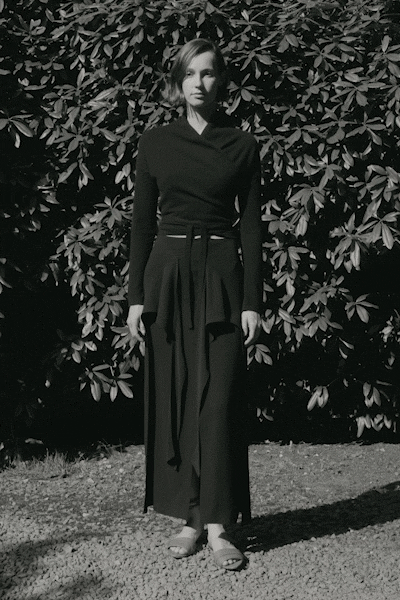 black cotton fitted tiered maxi skirt