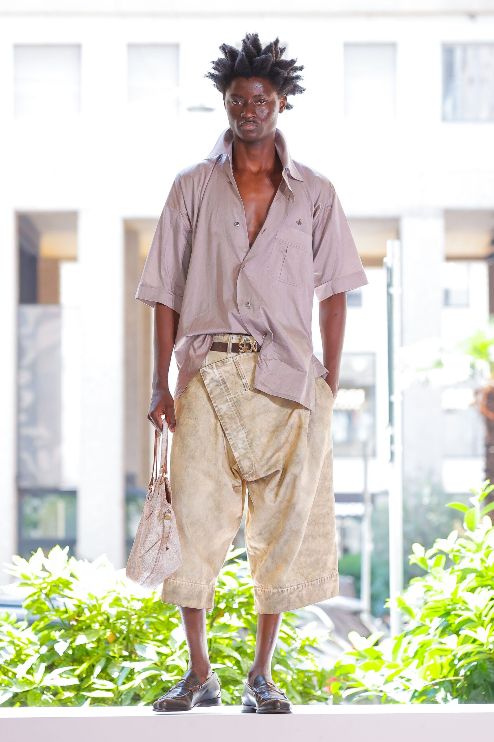 beige relaxed shirt and pants