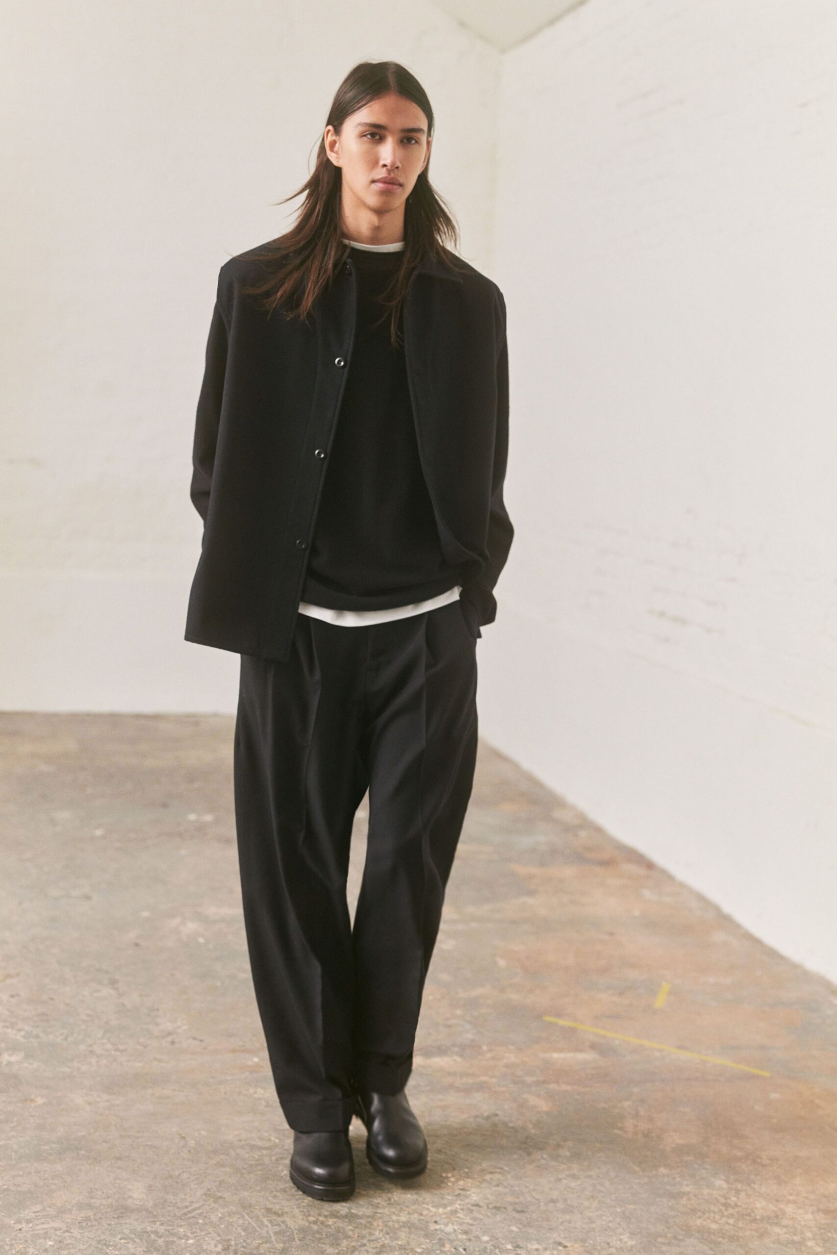 black relaxed shirt and pants
