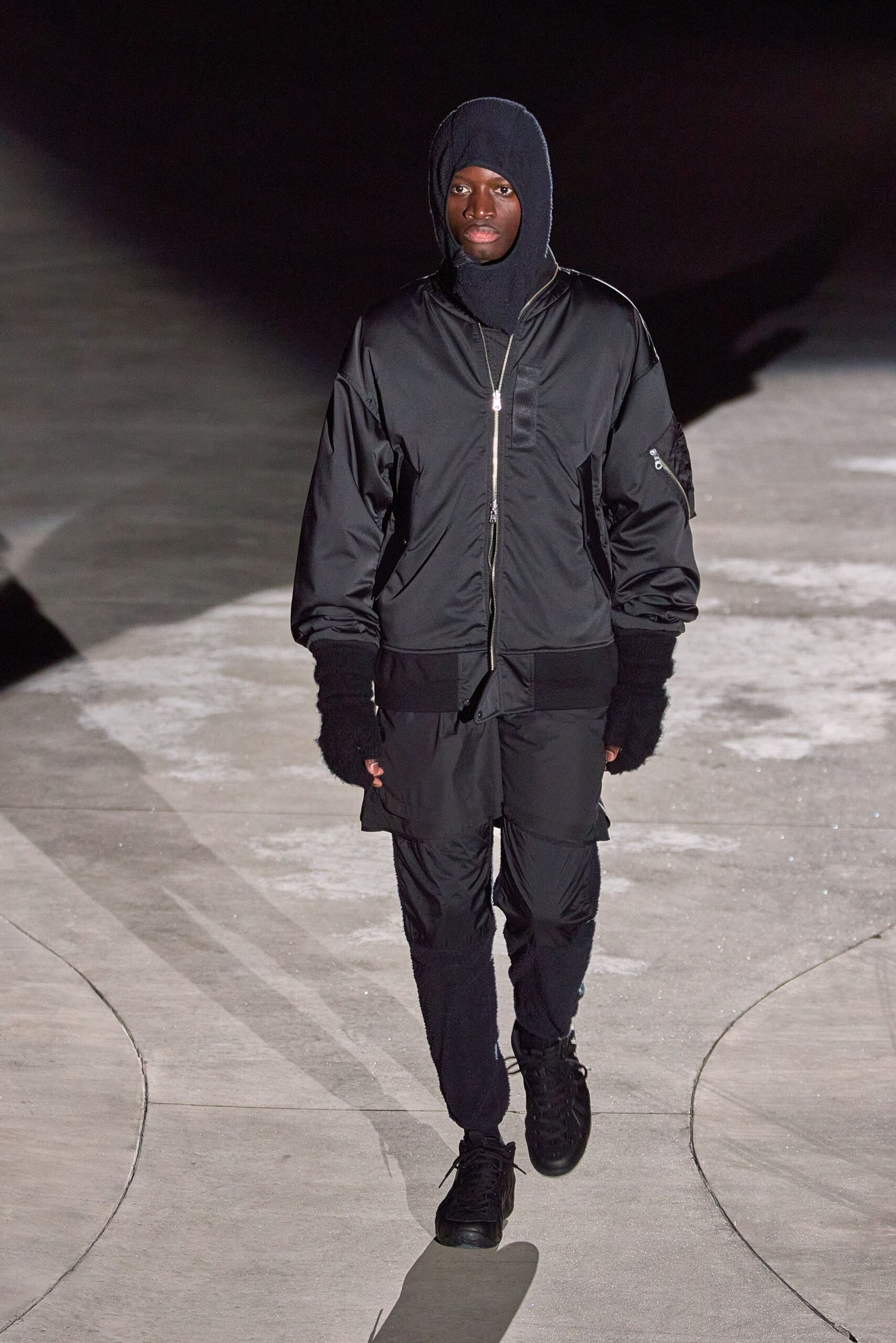 black relaxed jacket and pants