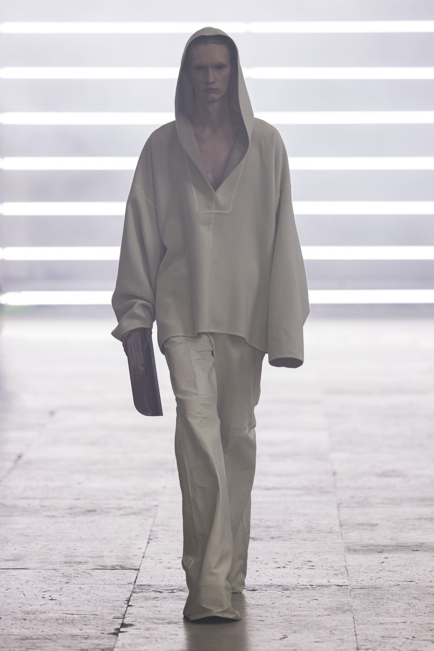 oversized white hoodie and pants
