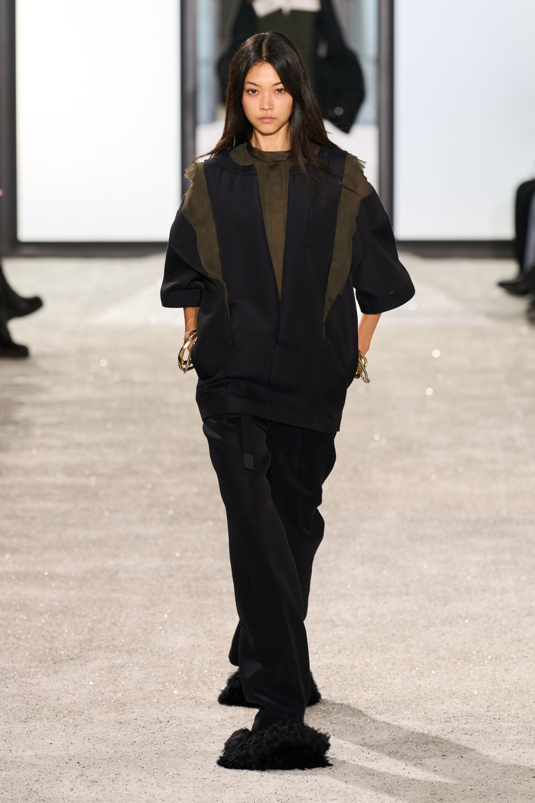 black relaxed jacket and pants