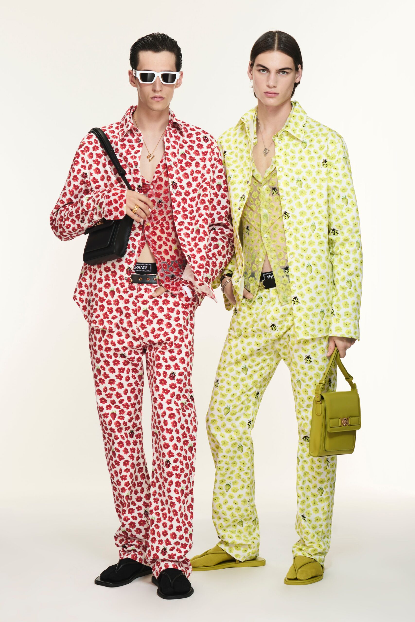 printed suits with accessories