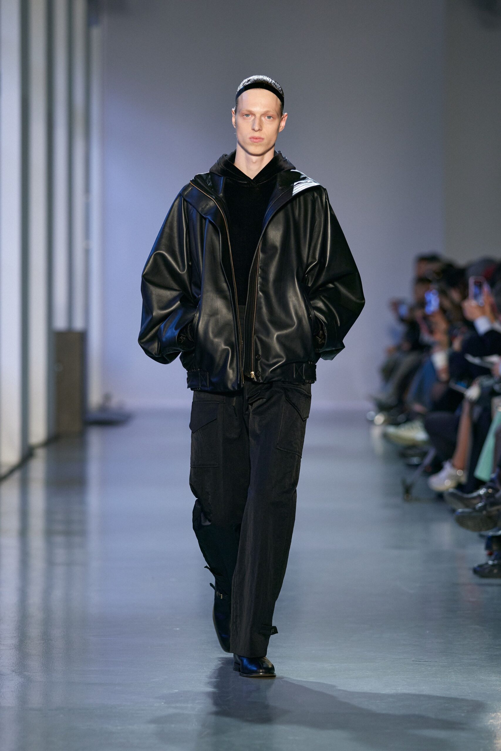 black leather jacket and pants