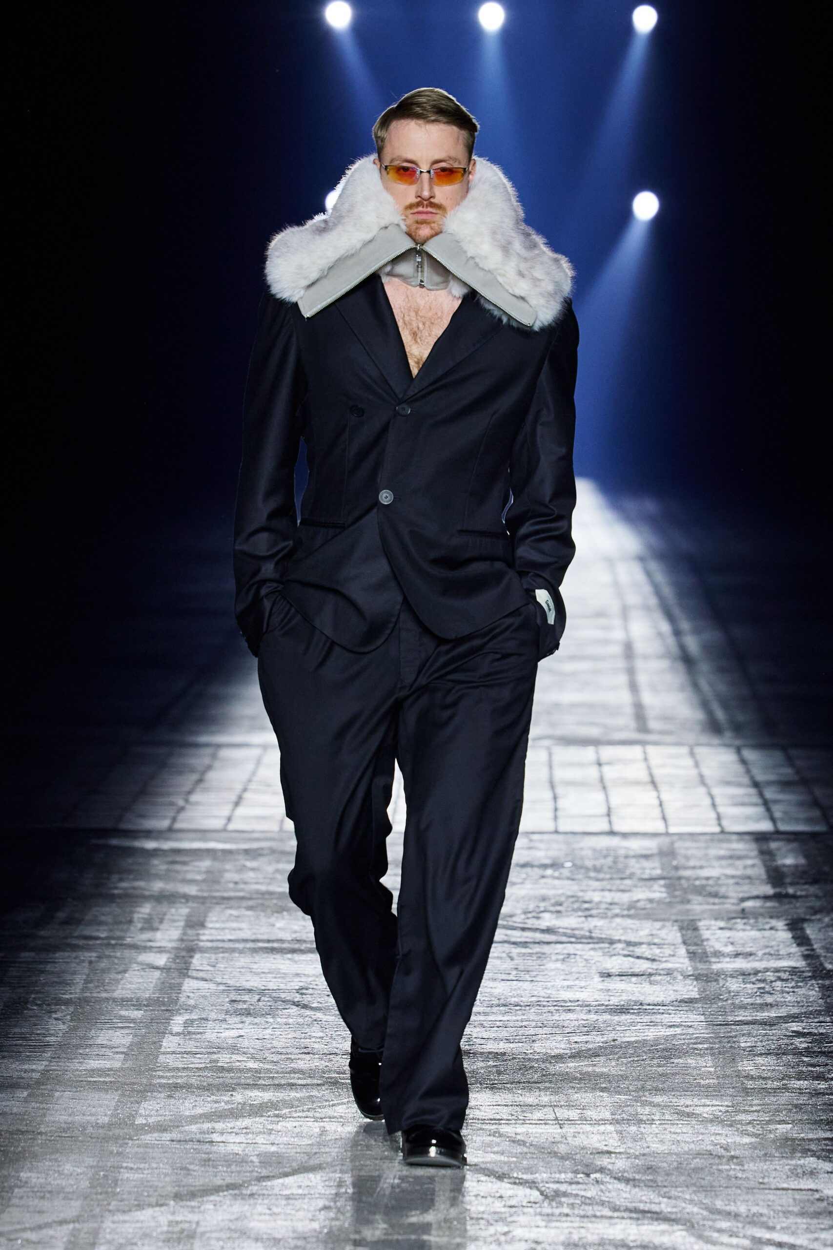 white fur relaxed cape