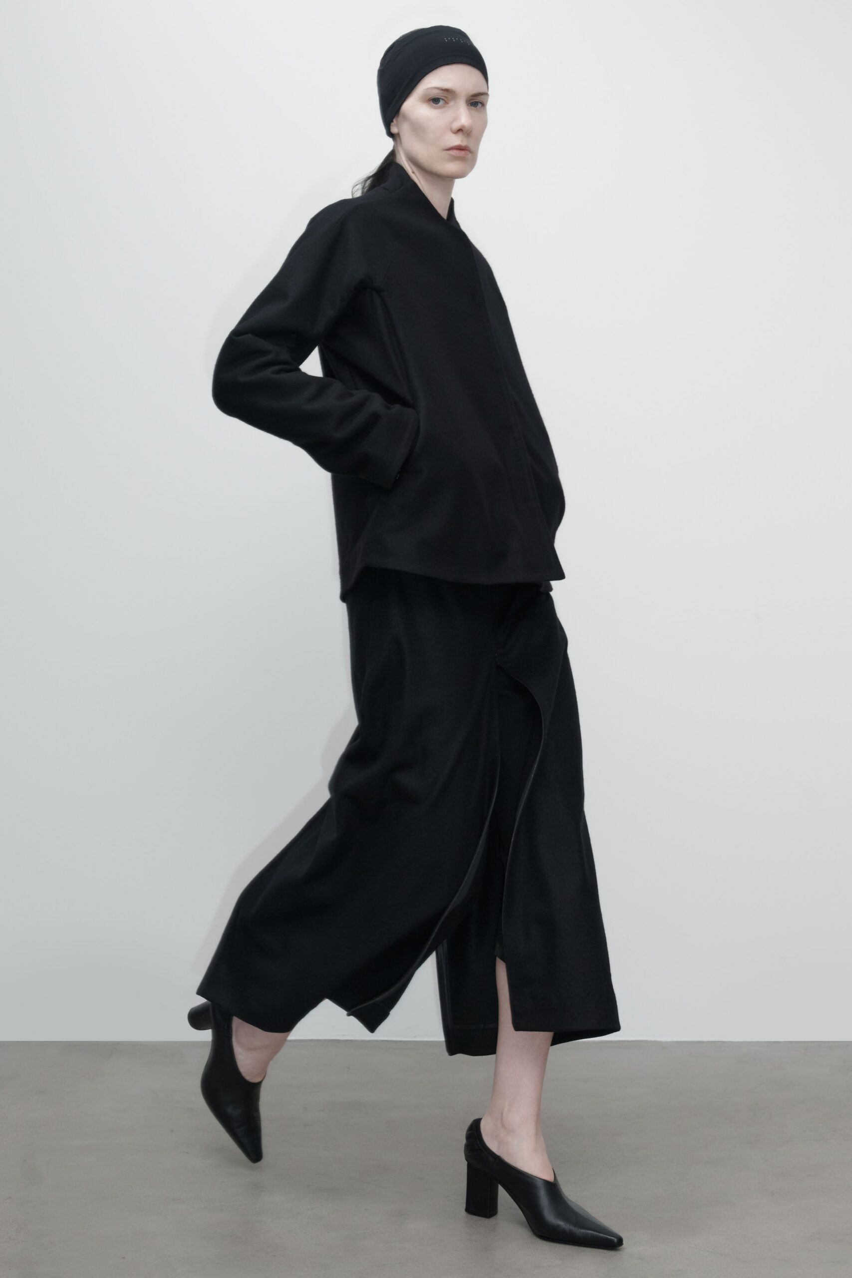 black relaxed jacket and pants