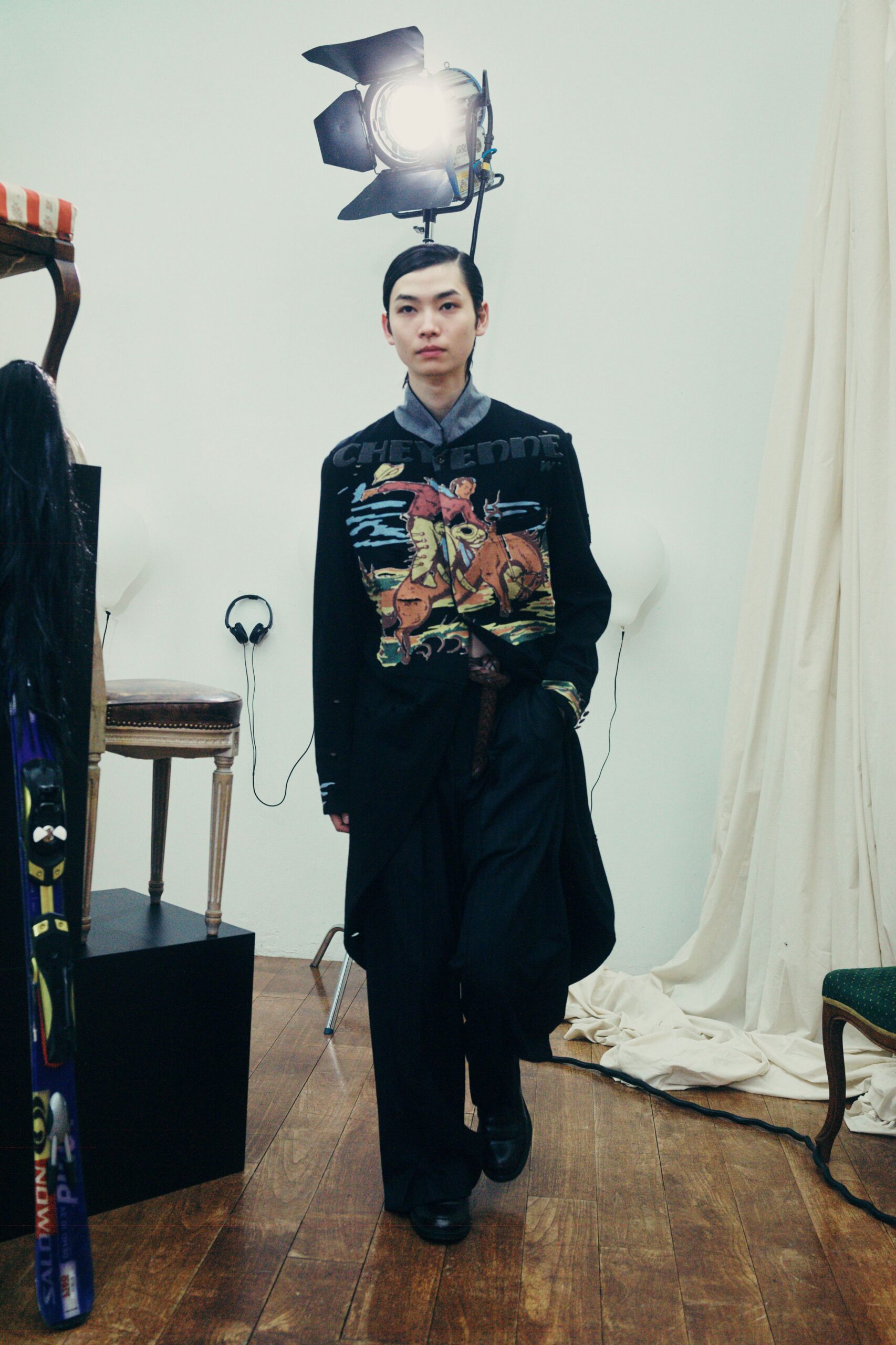 black relaxed shirt and pants