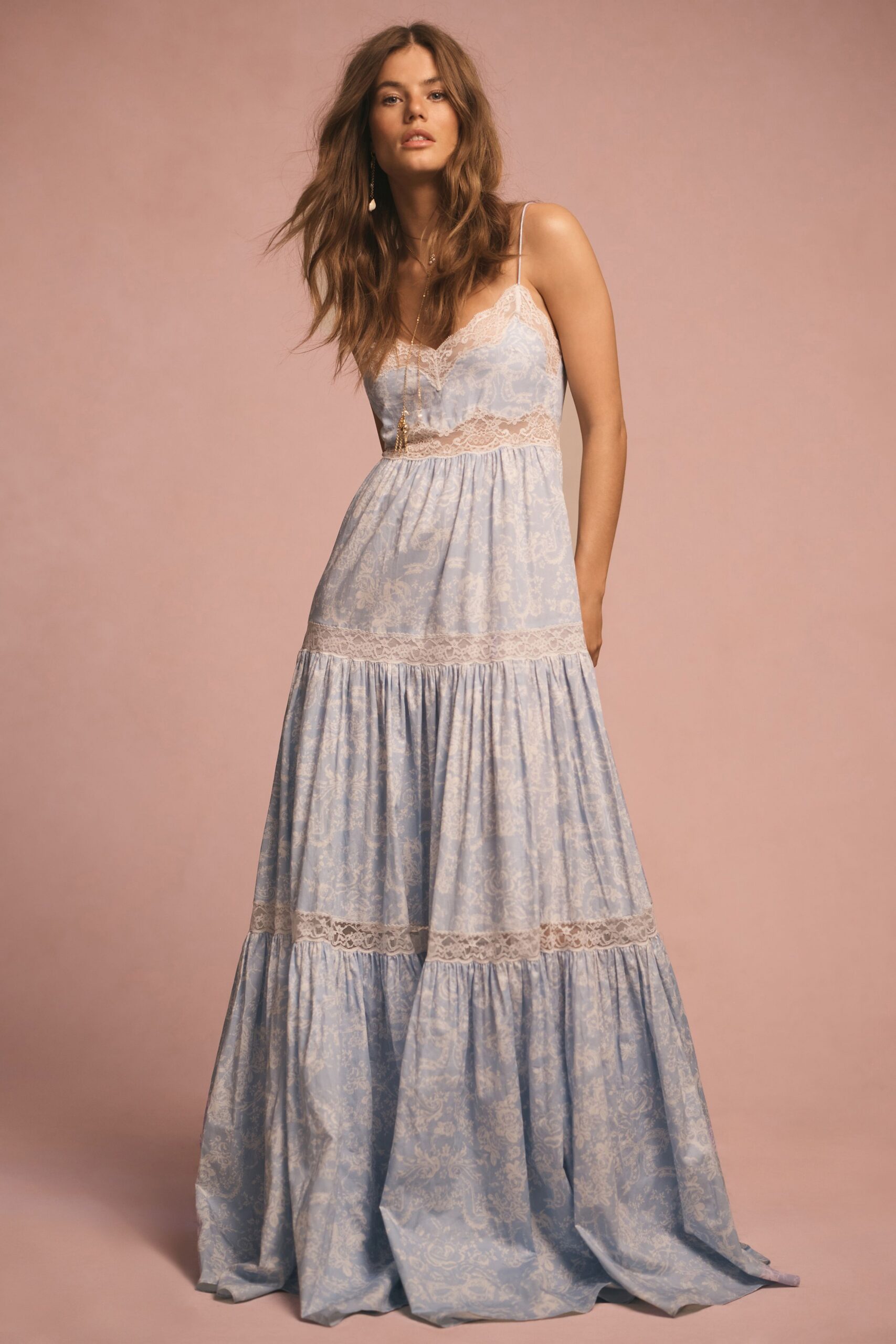 blue floral maxi dress