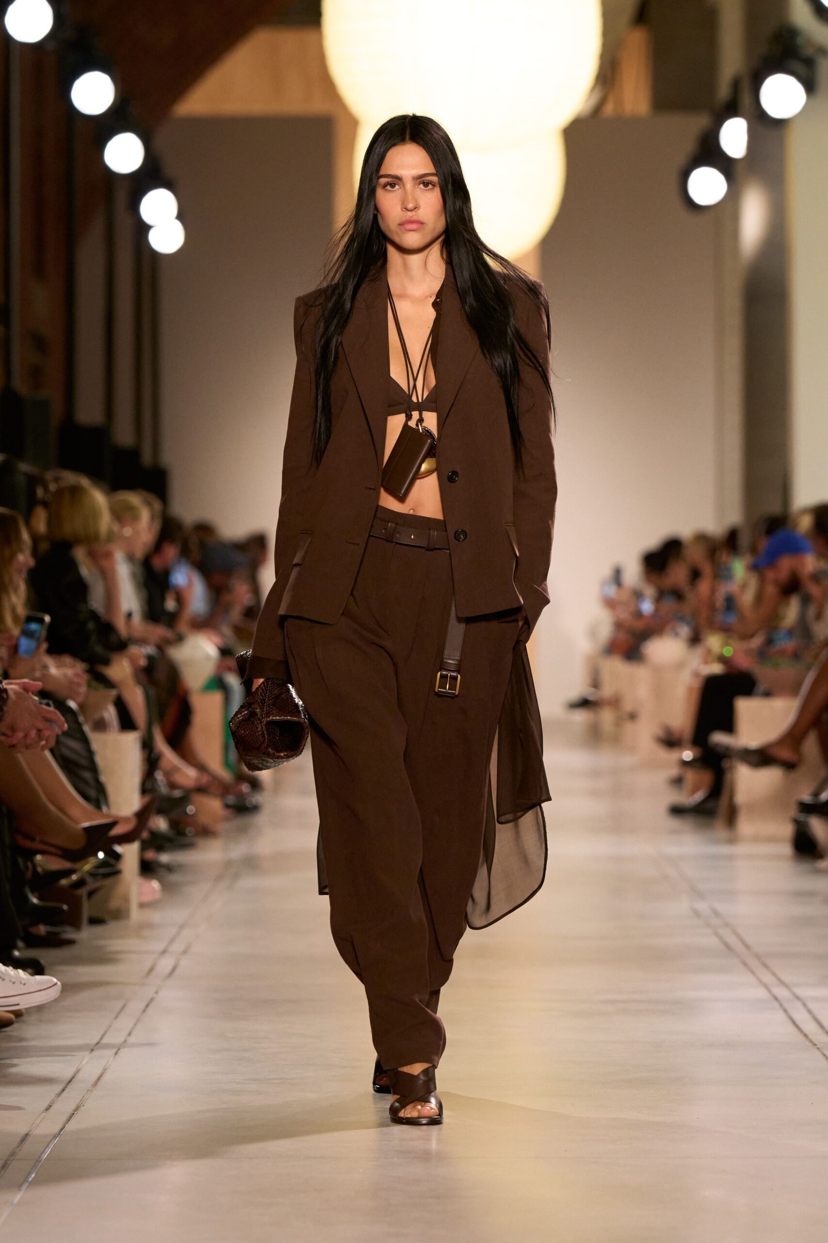 brown tailored blazer and pants