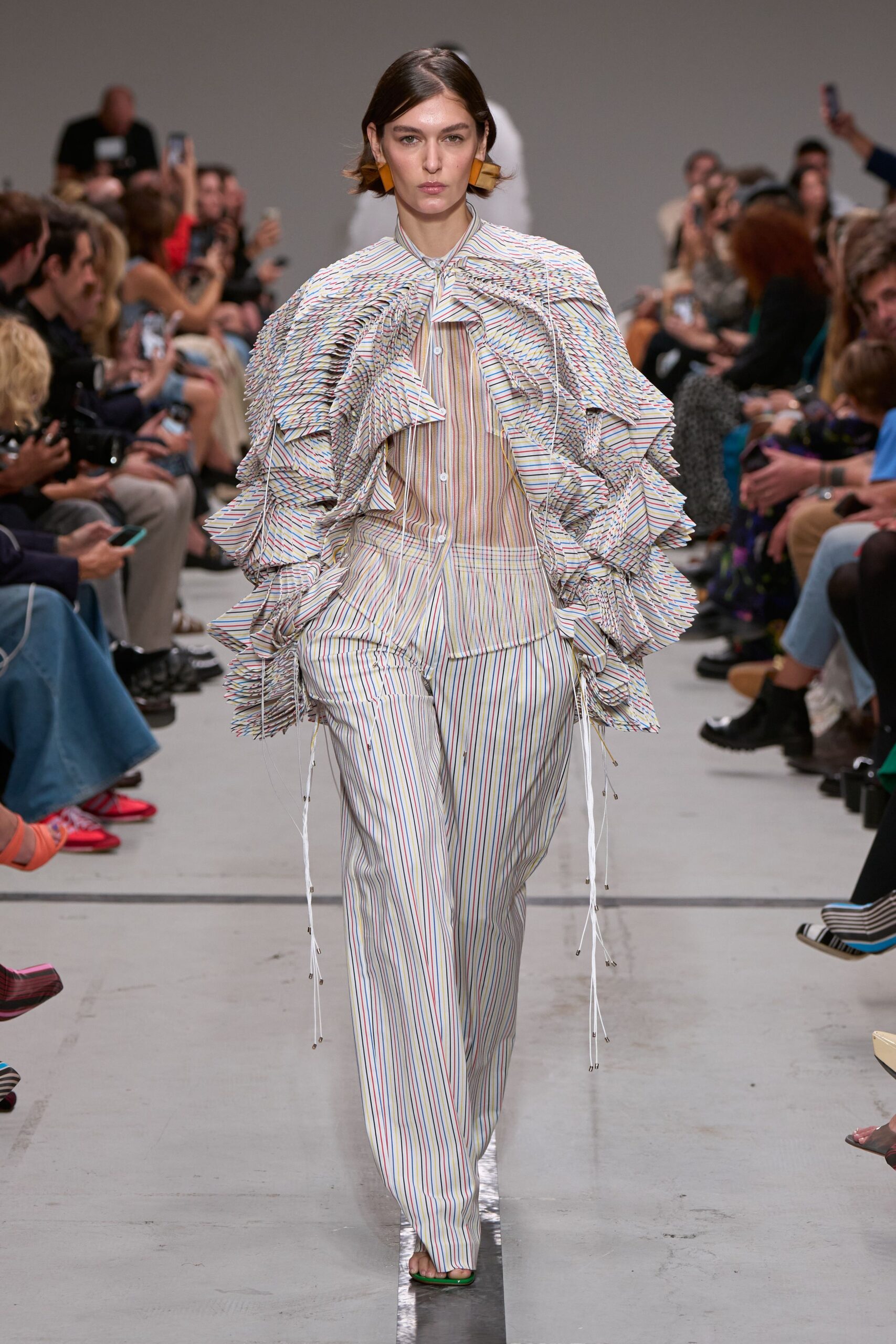 multi-striped relaxed top and pants