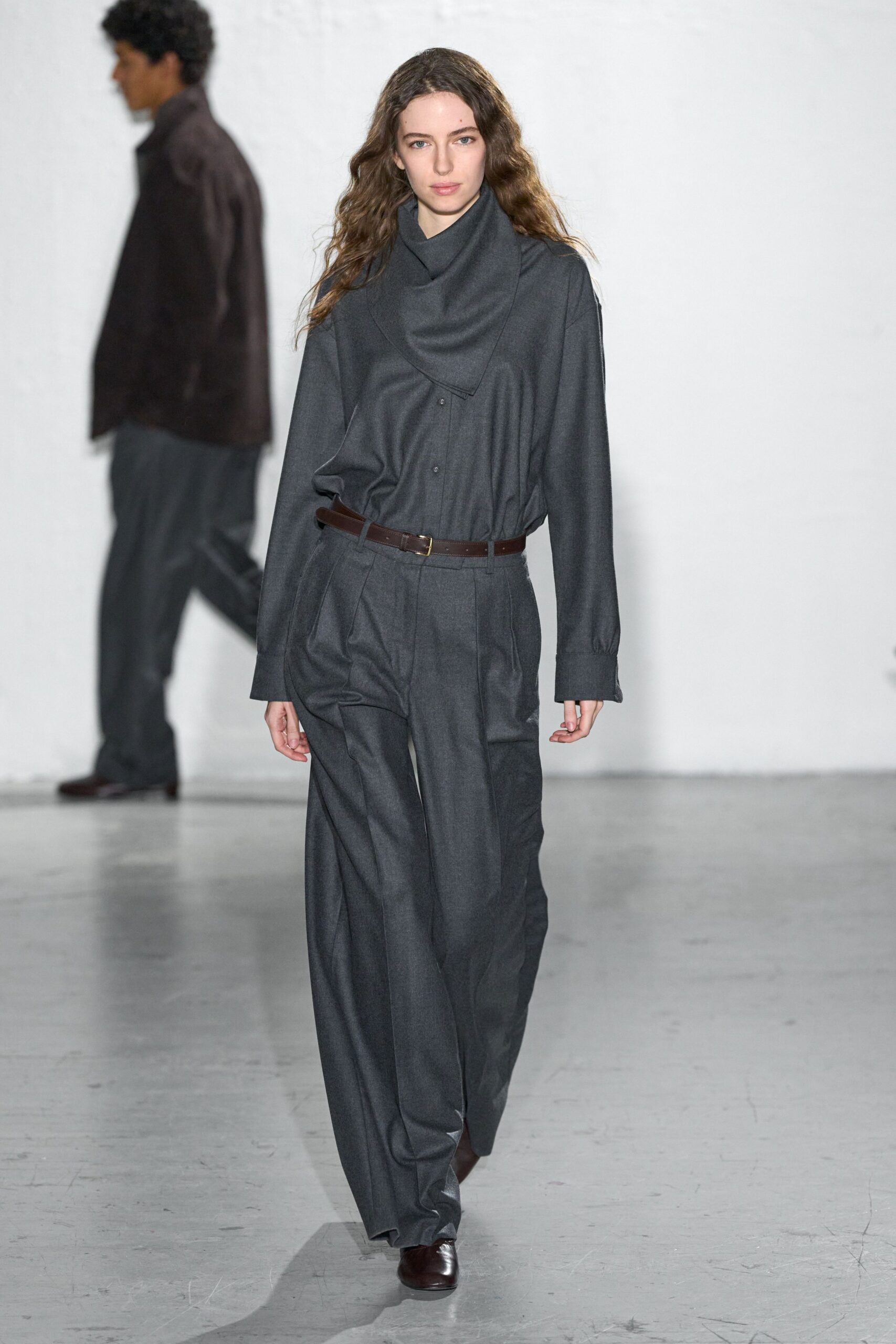 gray relaxed shirt and pants