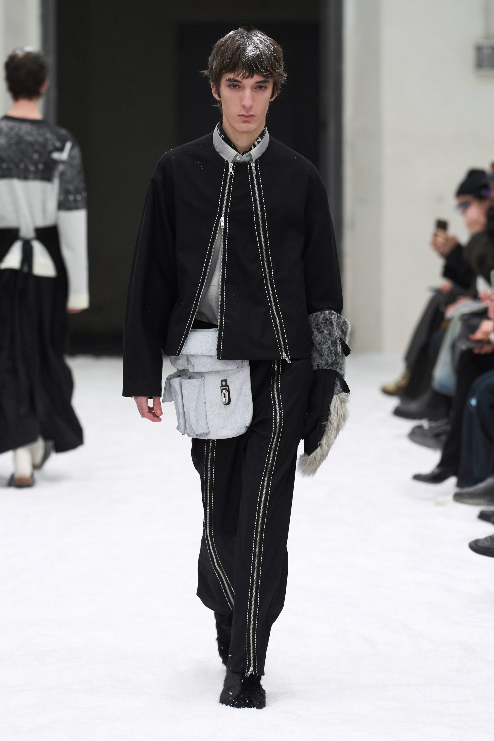 black relaxed jacket and pants