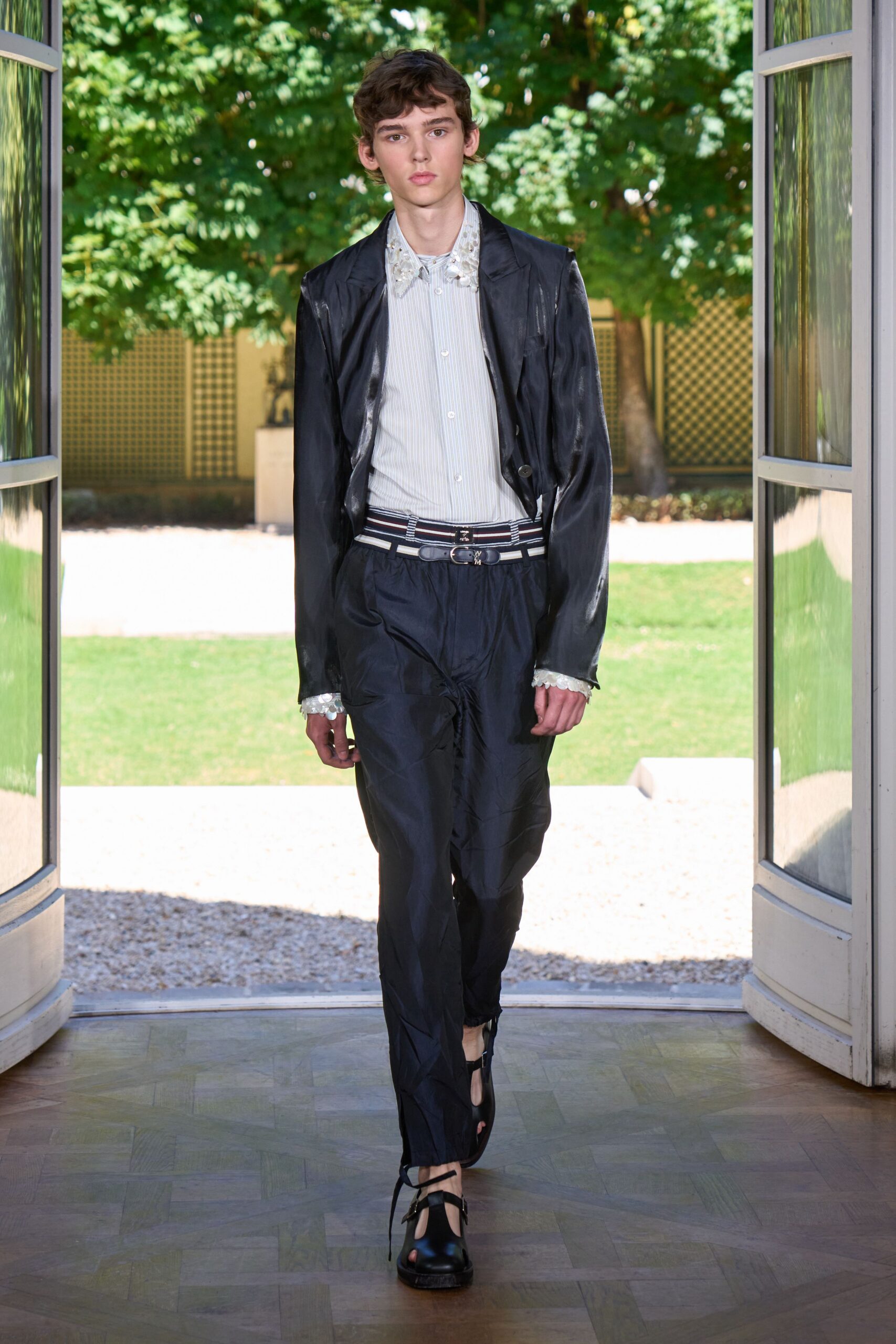 black leather jacket with white shirt