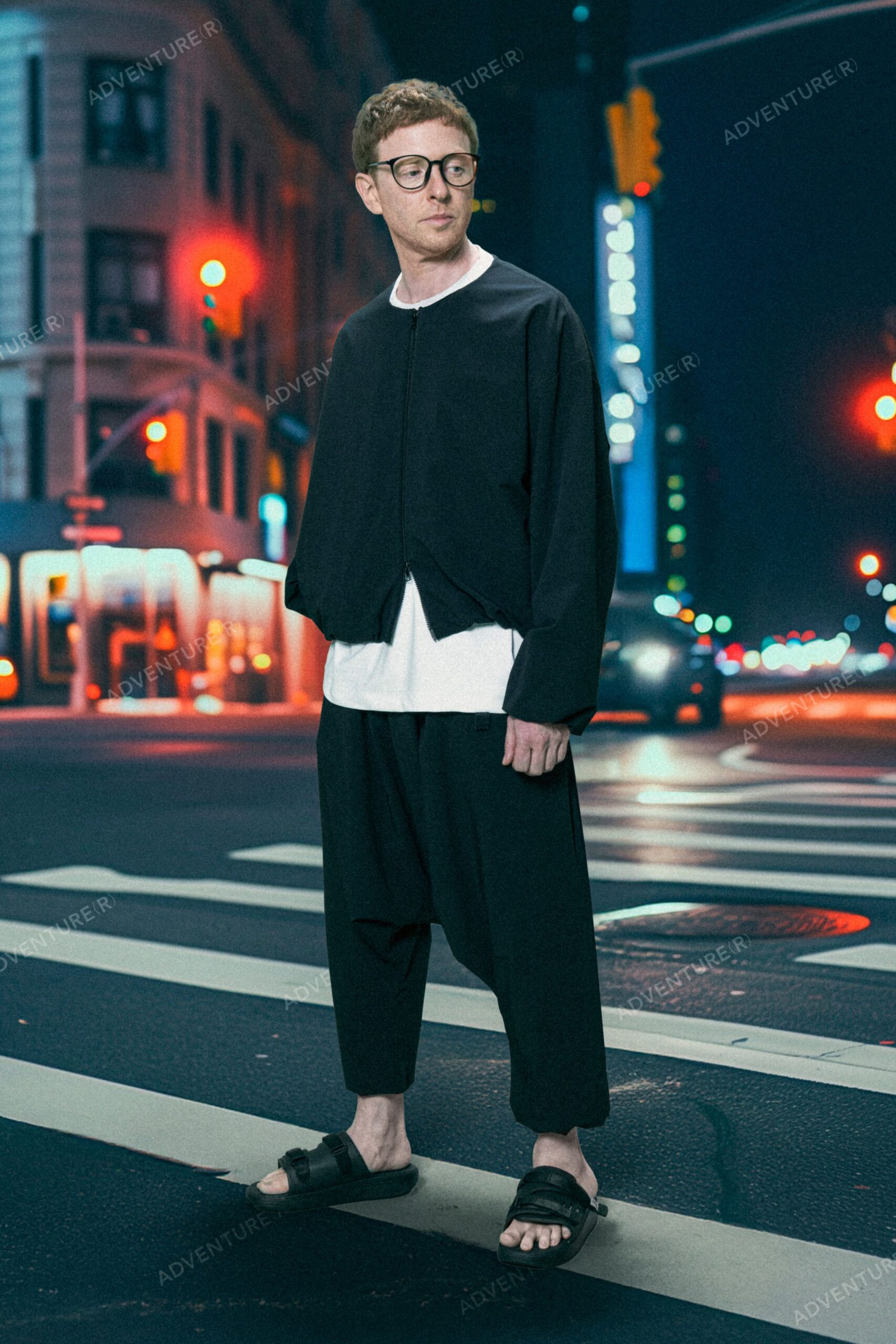 black relaxed jacket with white shirt
