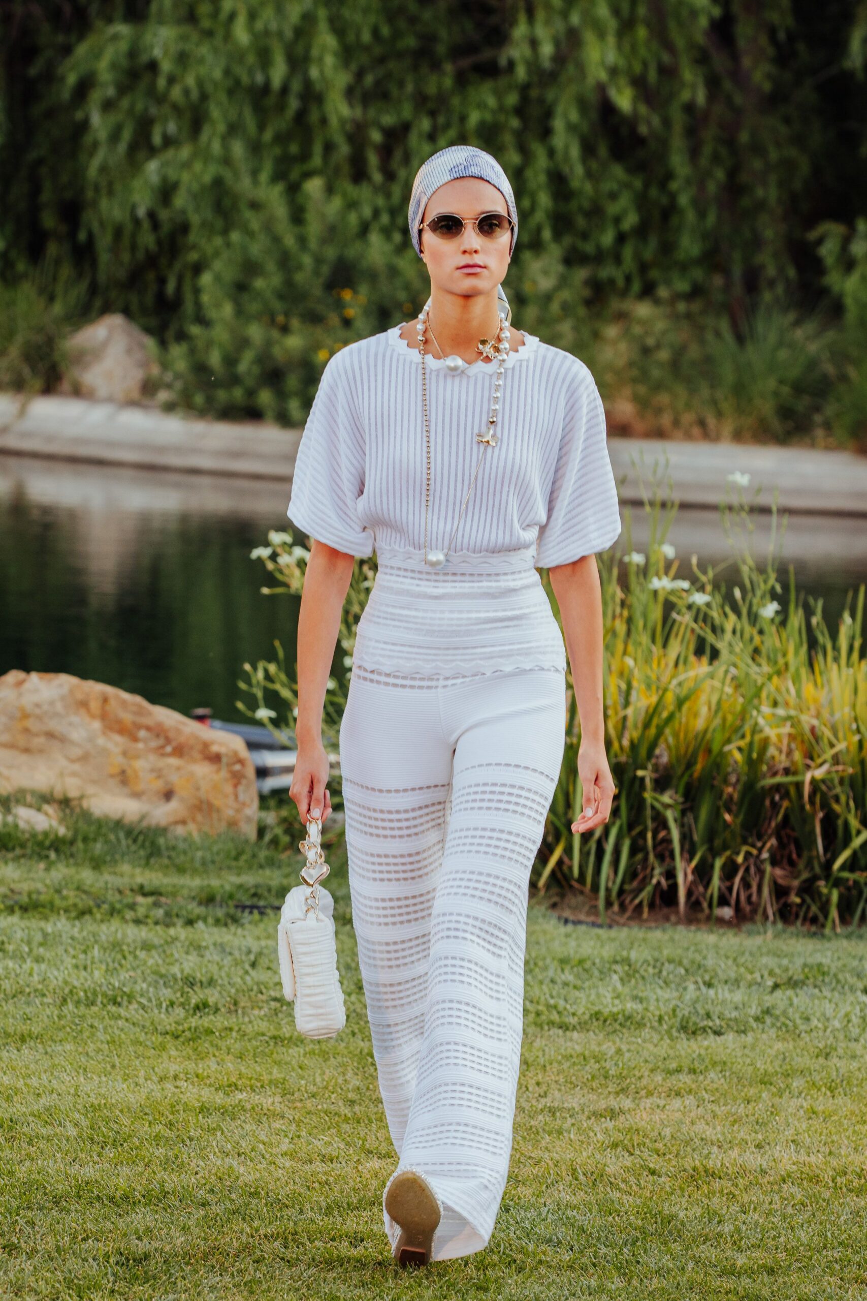white relaxed top and wide-leg pants