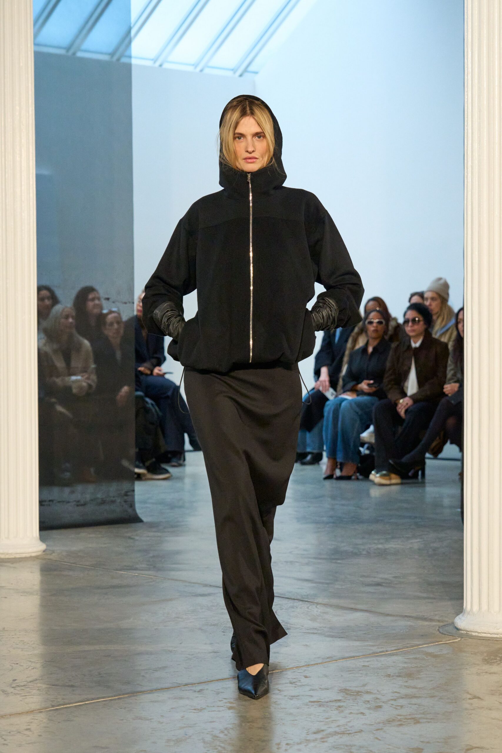 black relaxed hoodie and pants