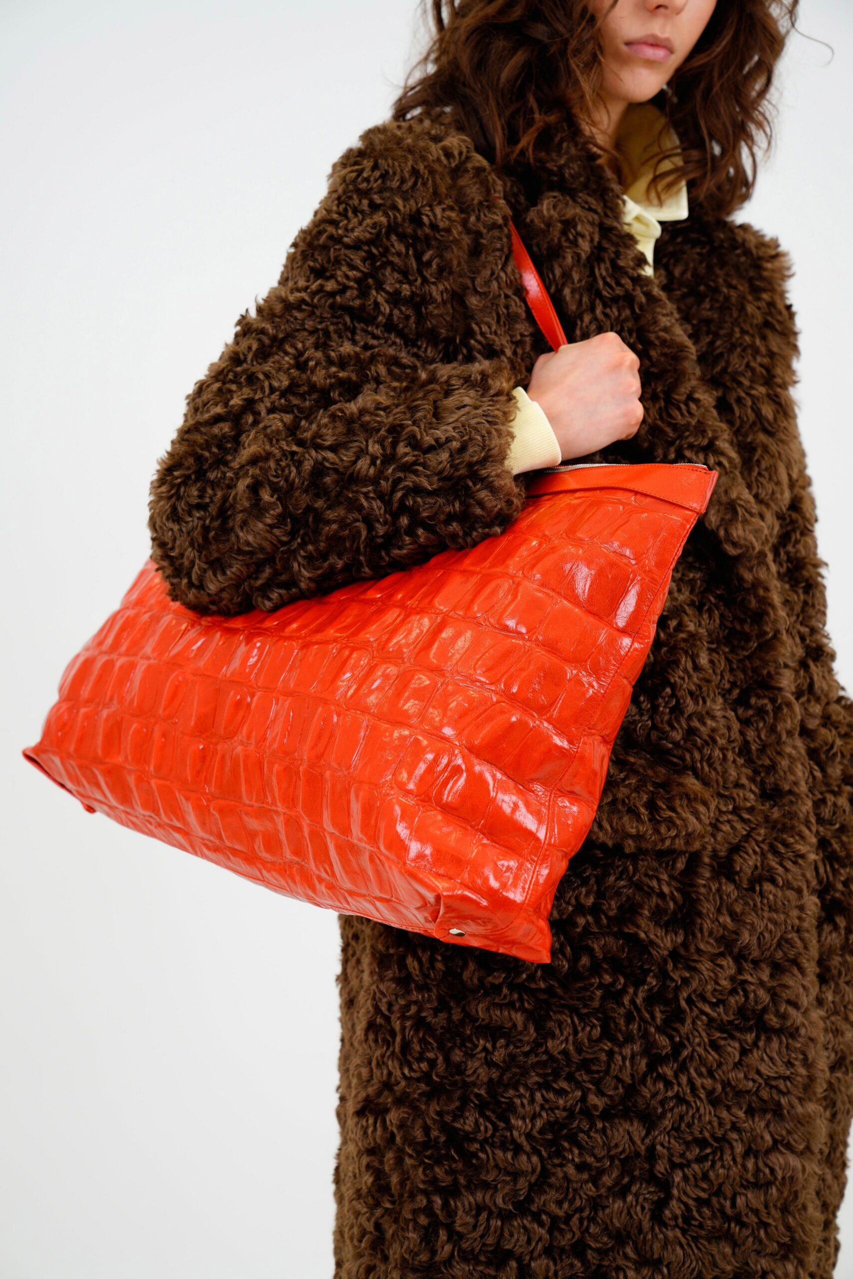 orange vinyl bag