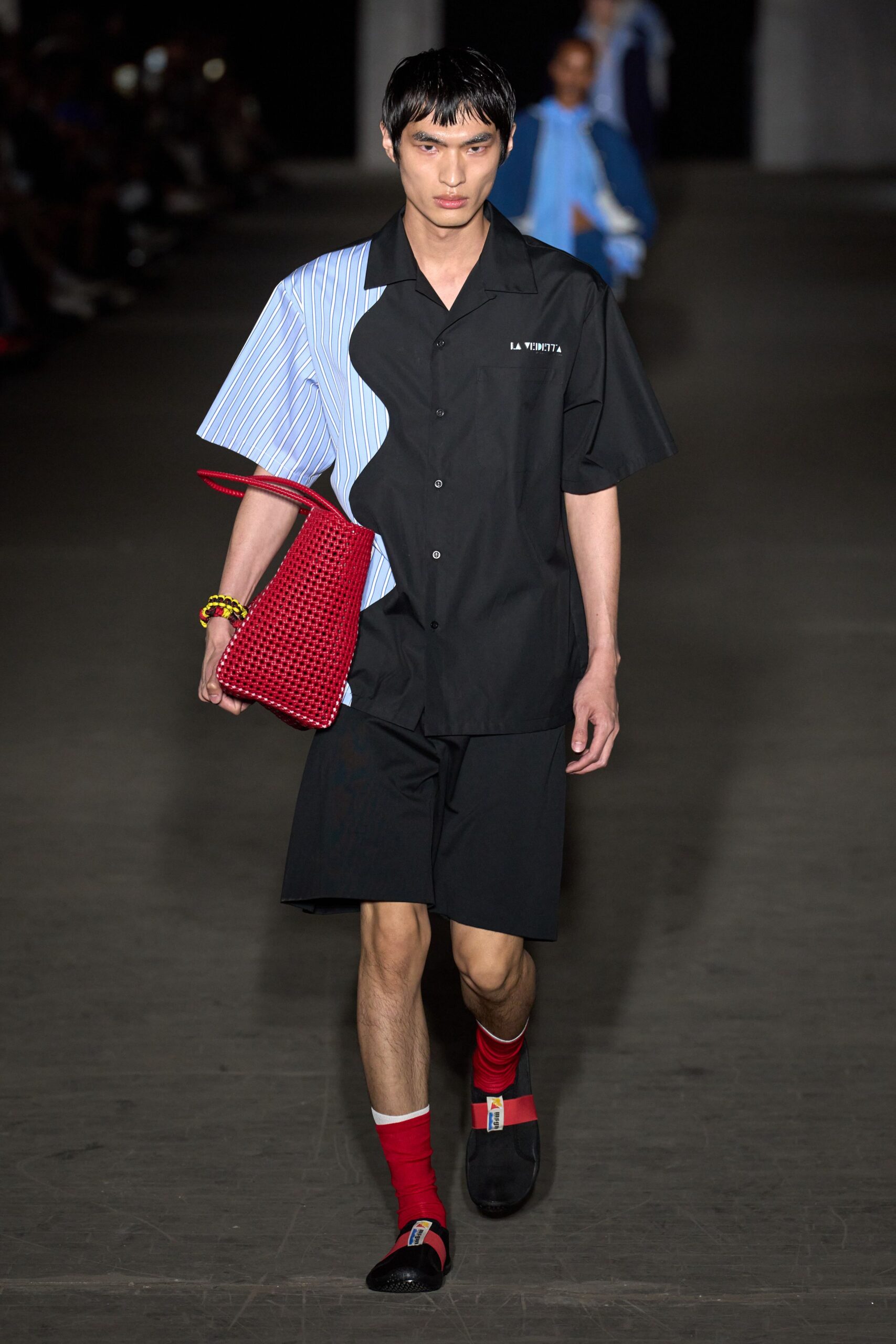 red vinyl bag