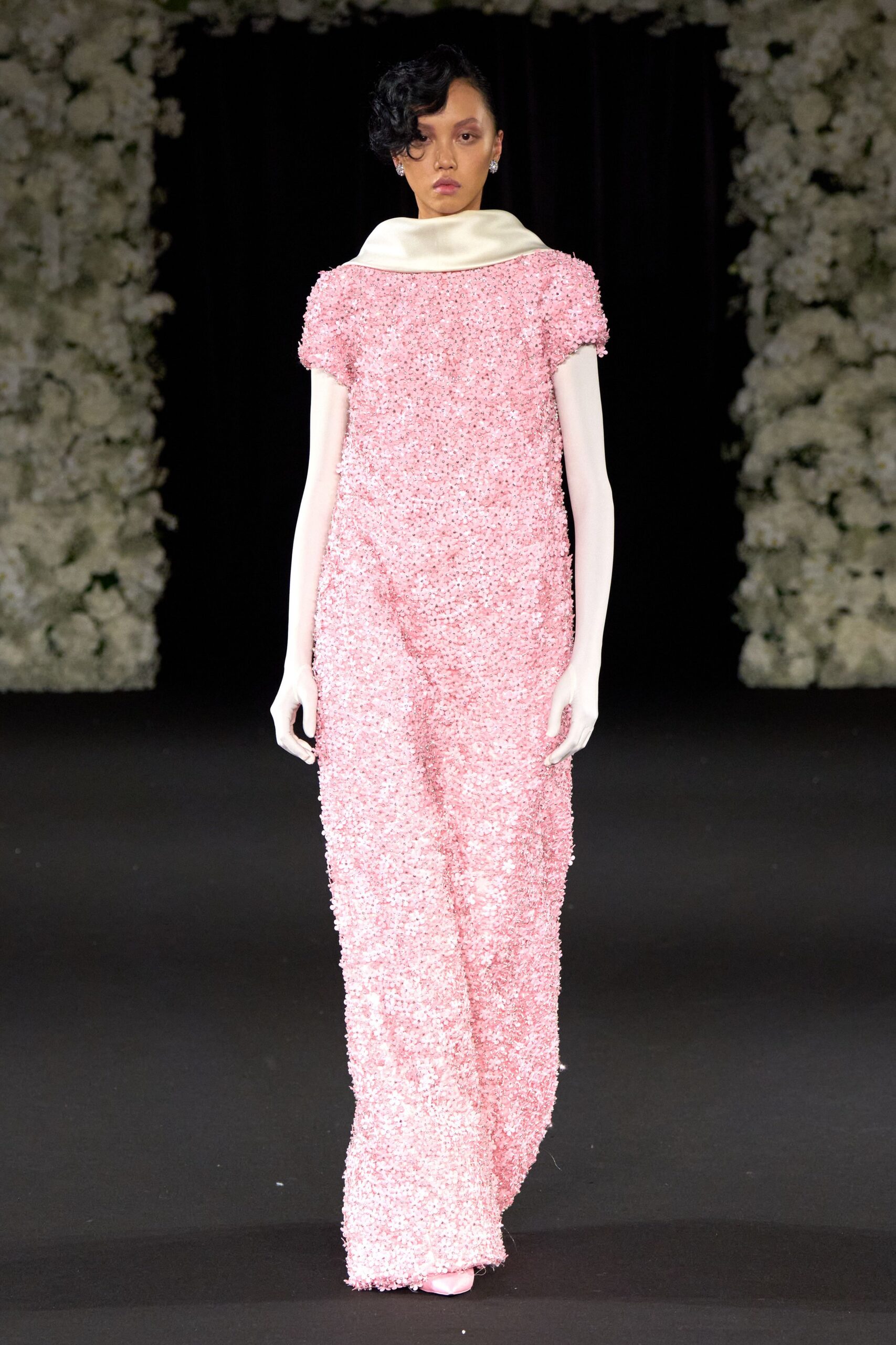 pink embellished maxi gown