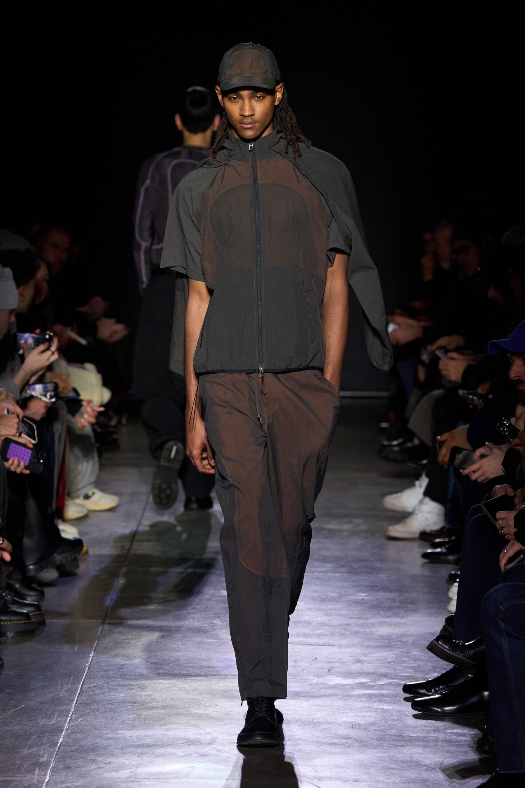 black brown fitted jacket and pants