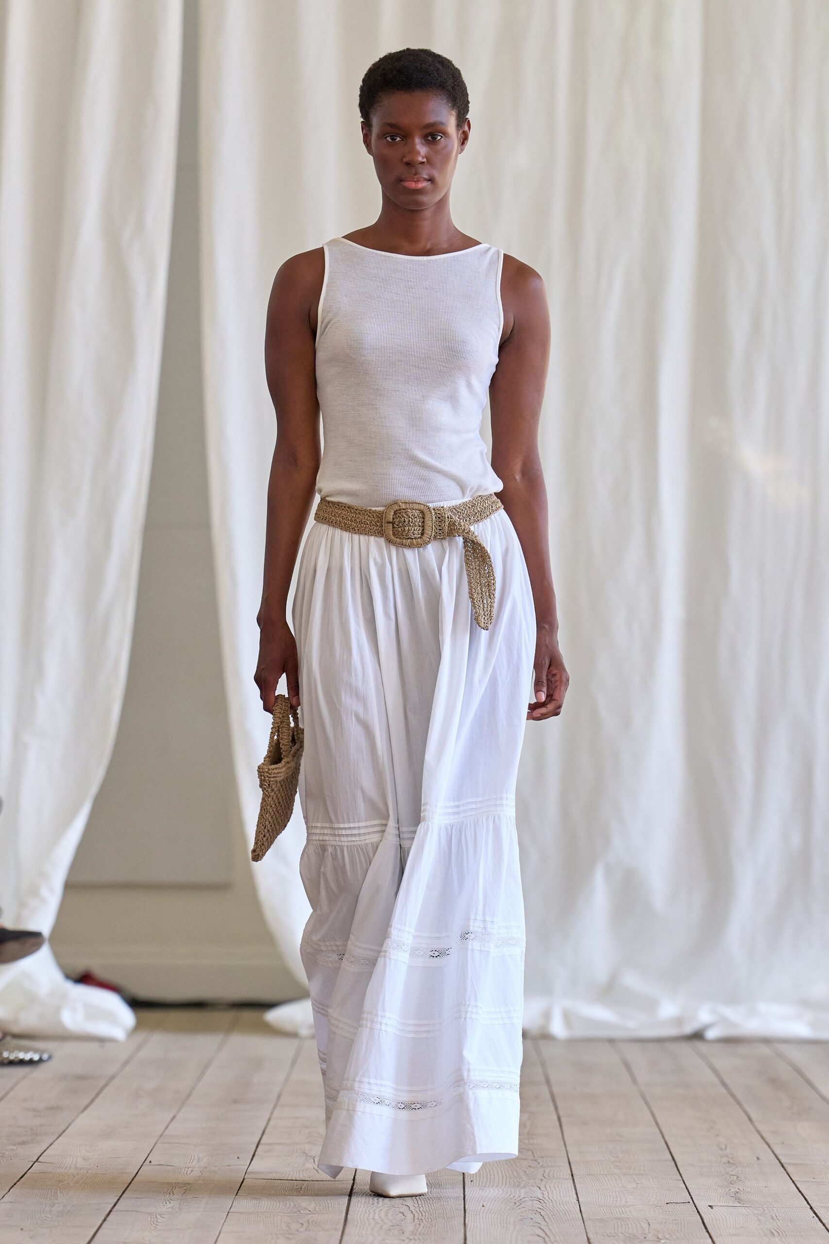 beige cotton belted belt
