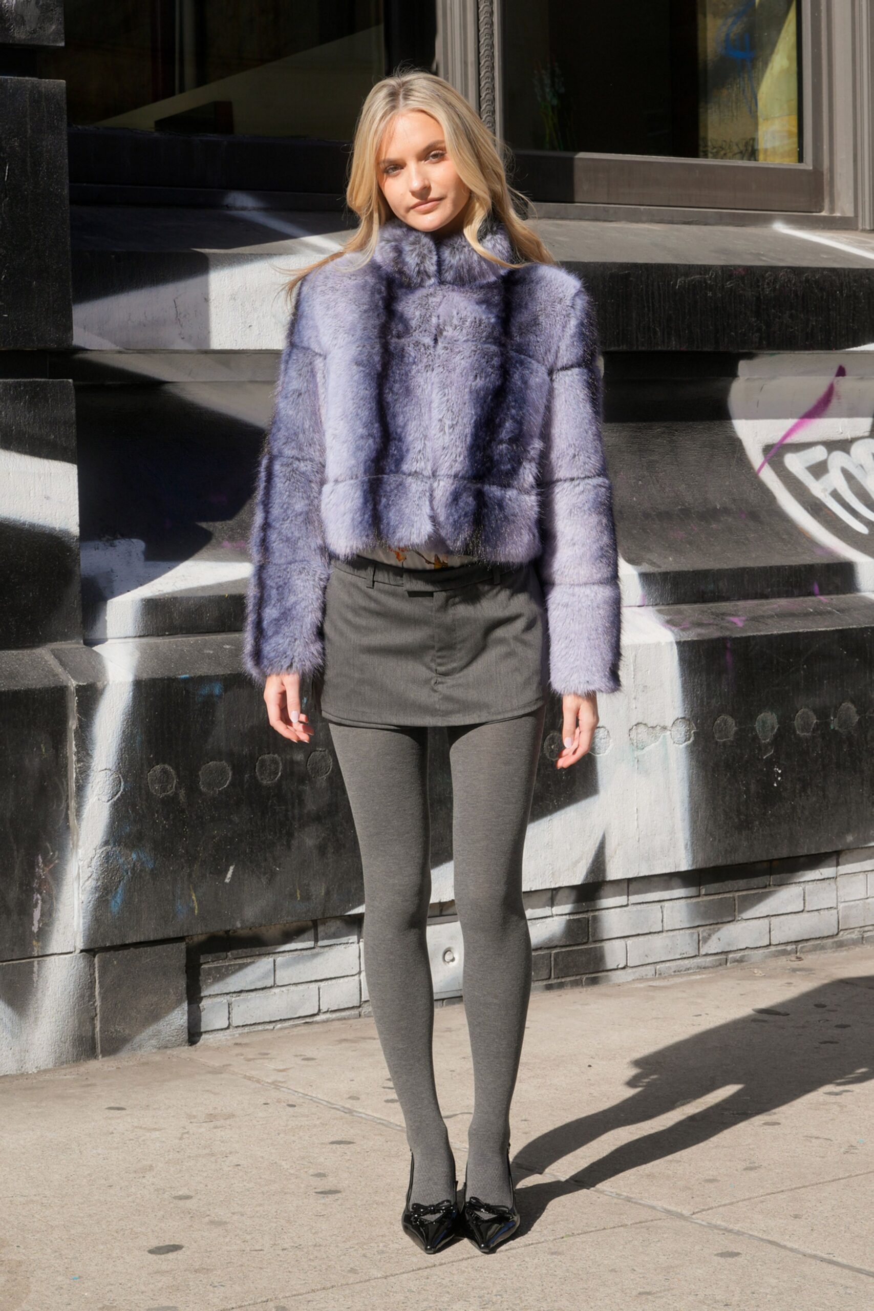 gray cotton fitted leggings