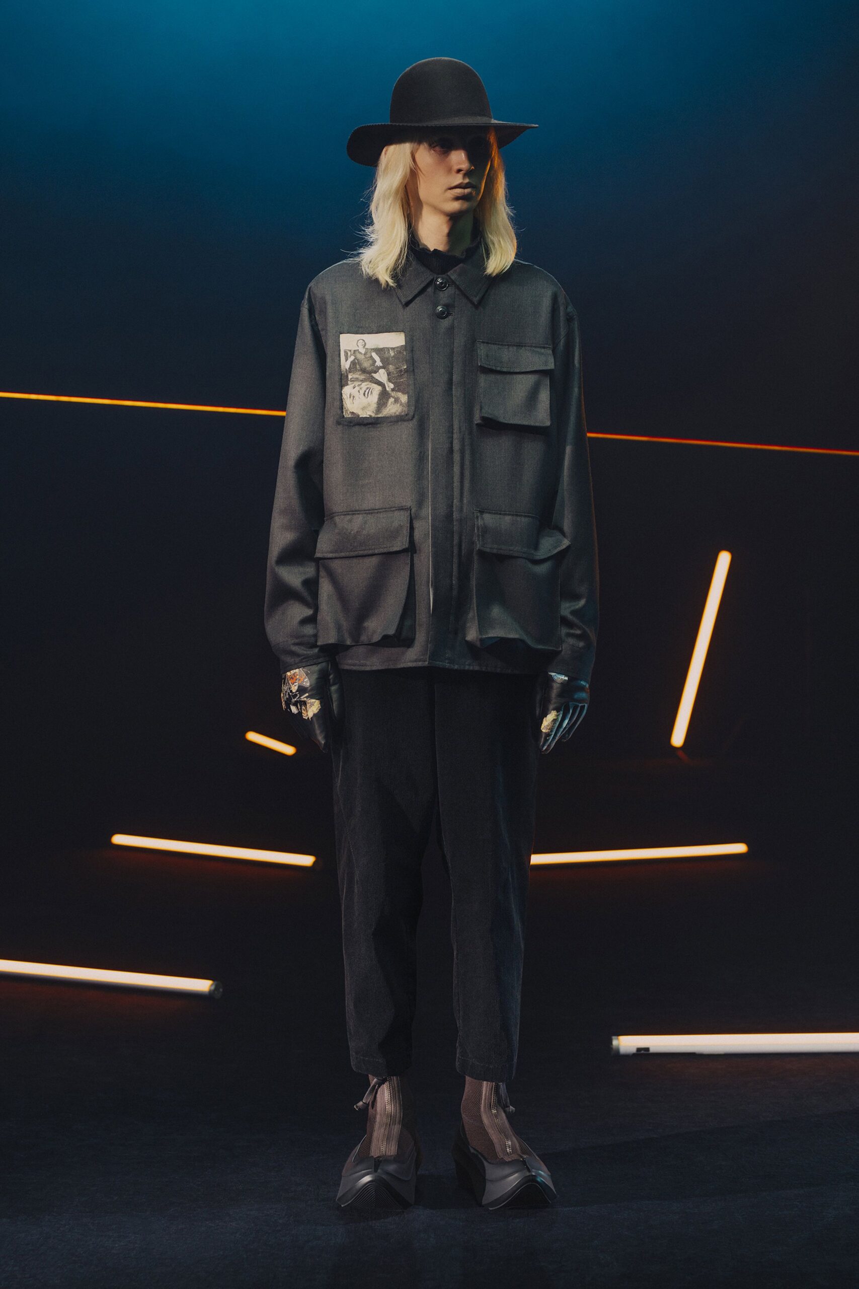 black relaxed jacket and pants
