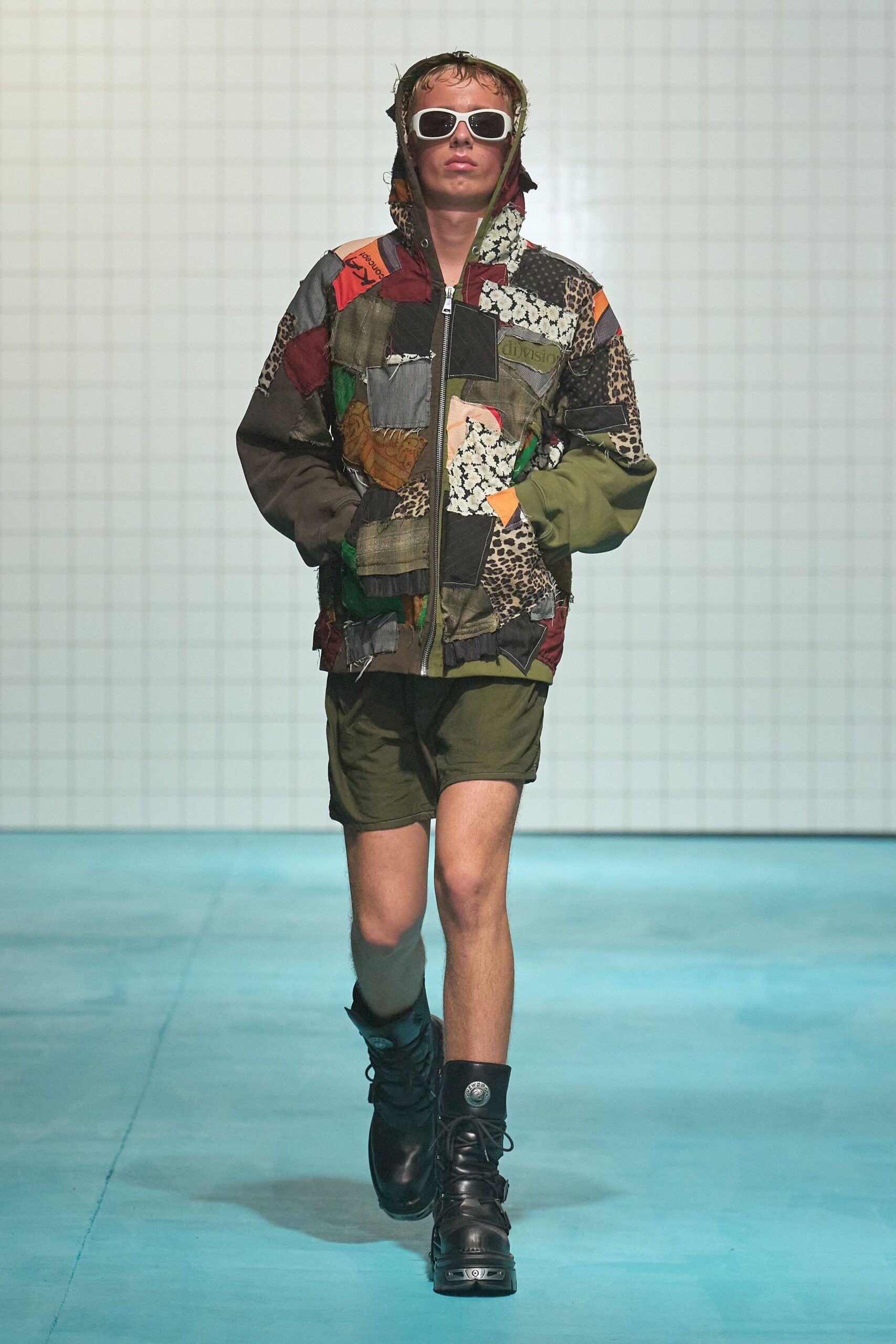multi-colored hoodie with shorts
