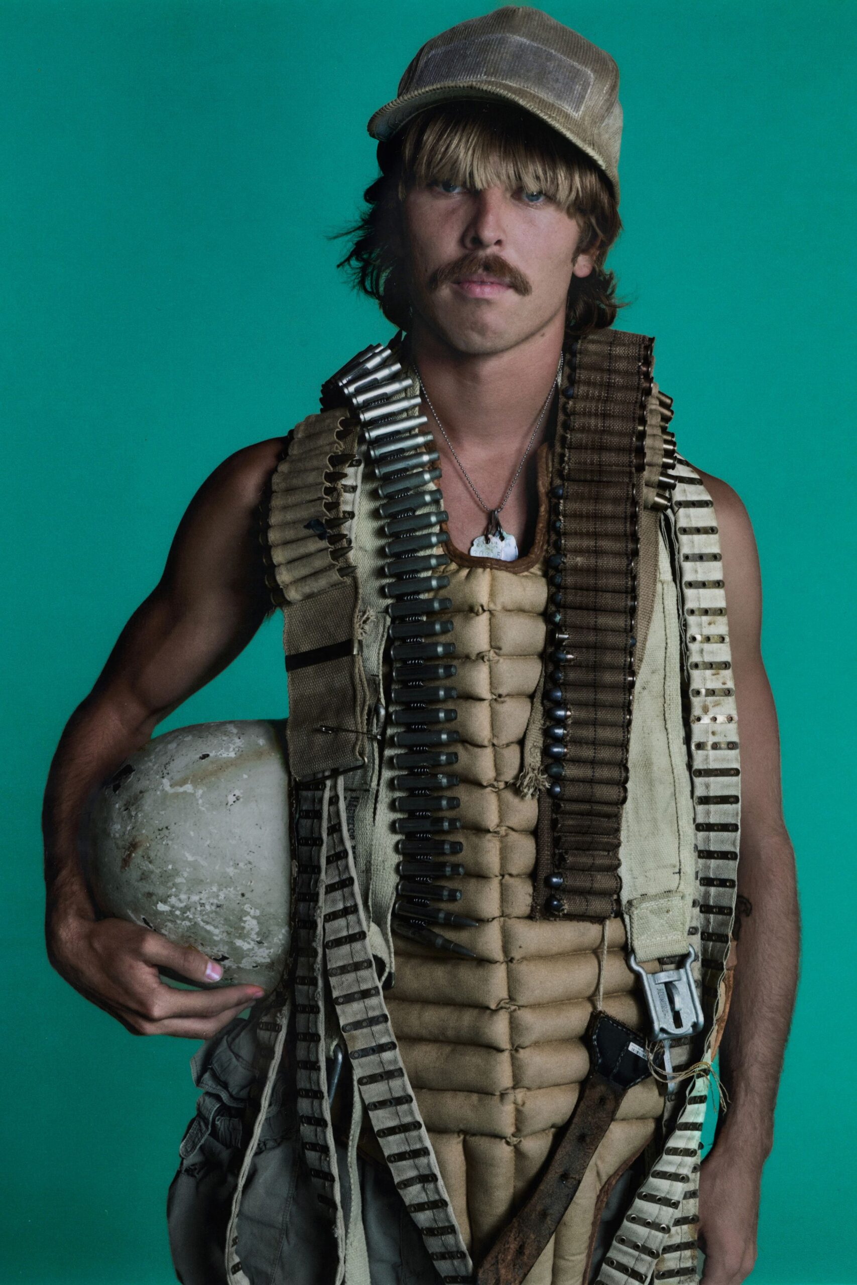 beige fitted vest with hat
