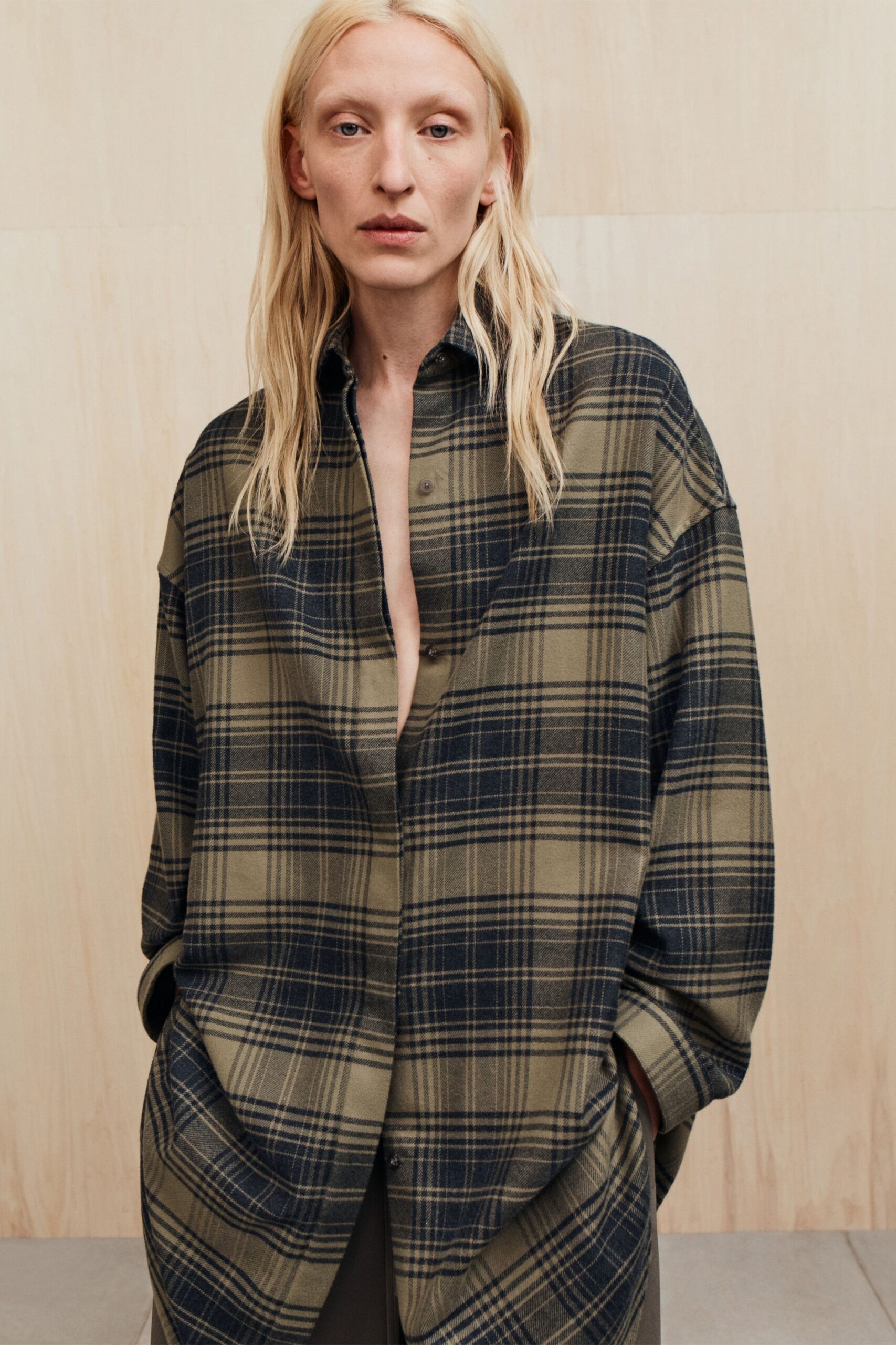 oversized checked shirt