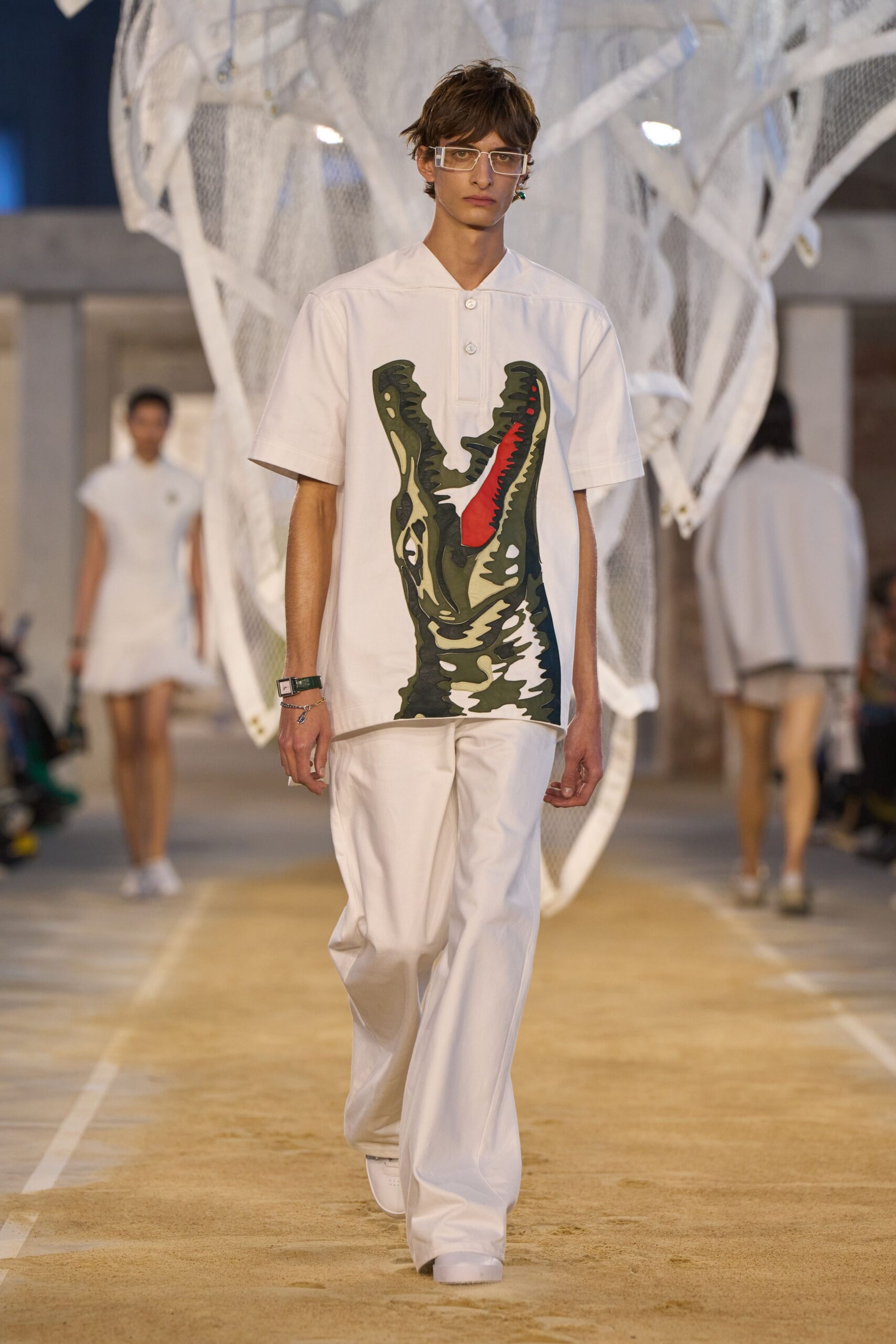 white relaxed shirt and pants