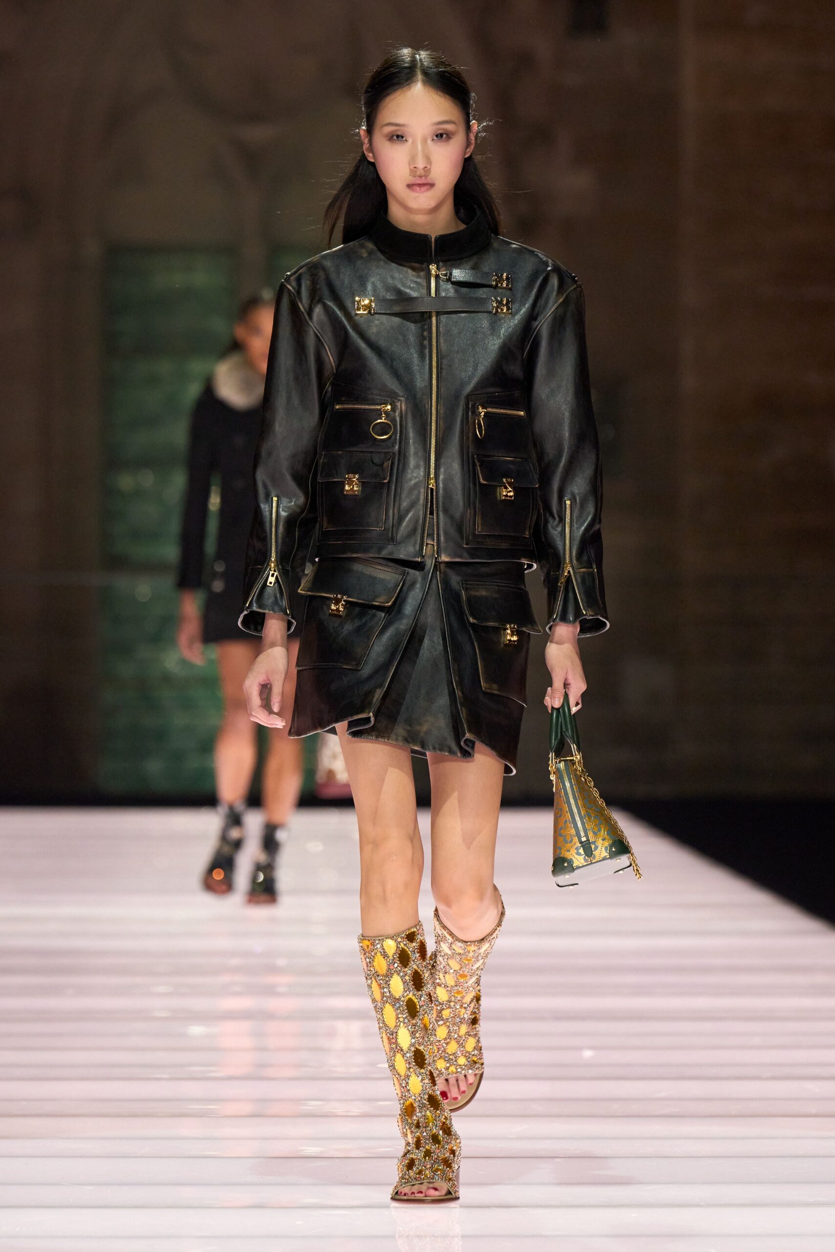 gold metallic fitted embellished shiny shoes