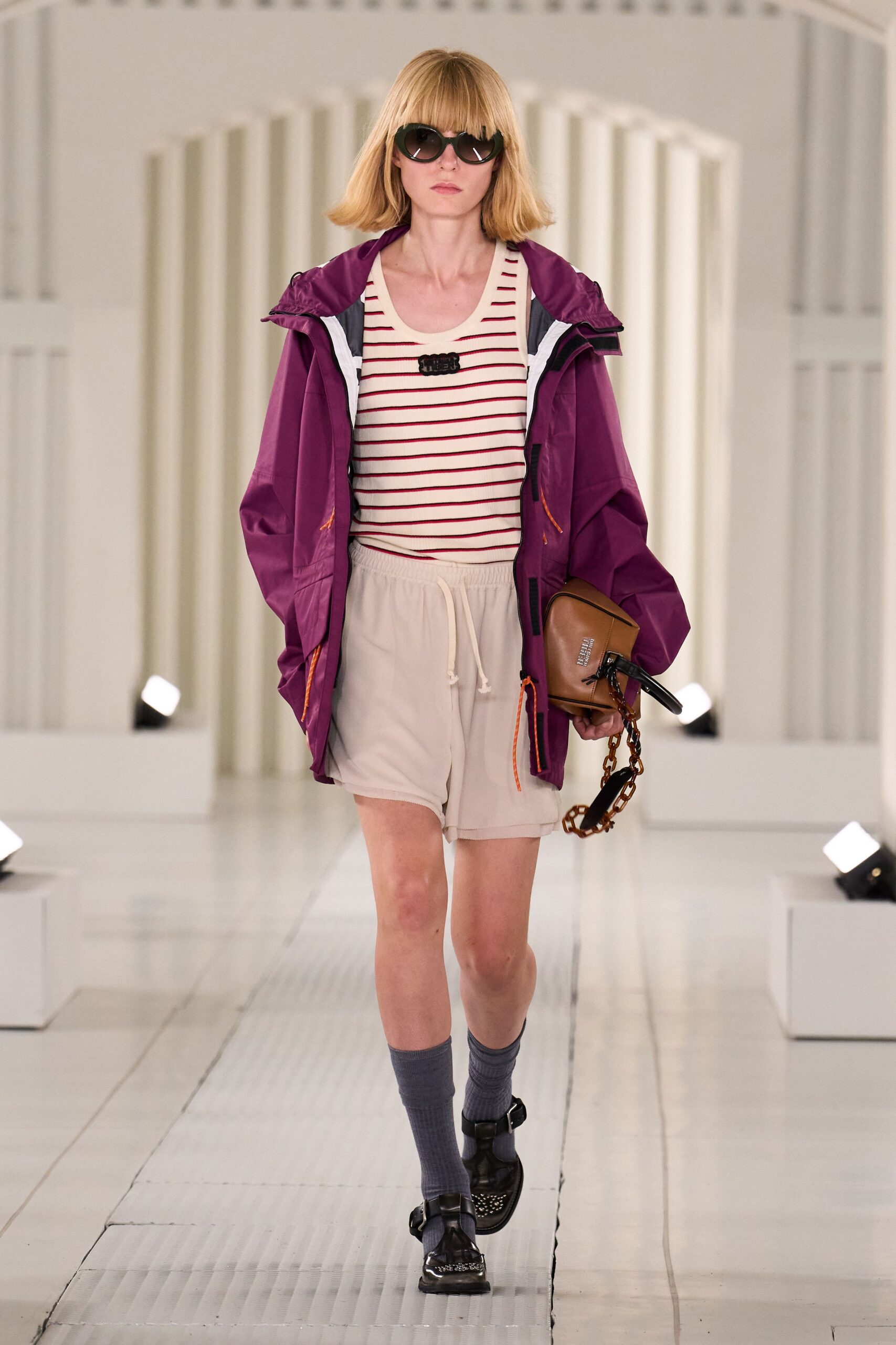 purple jersey hooded long-sleeve relaxed jacket
