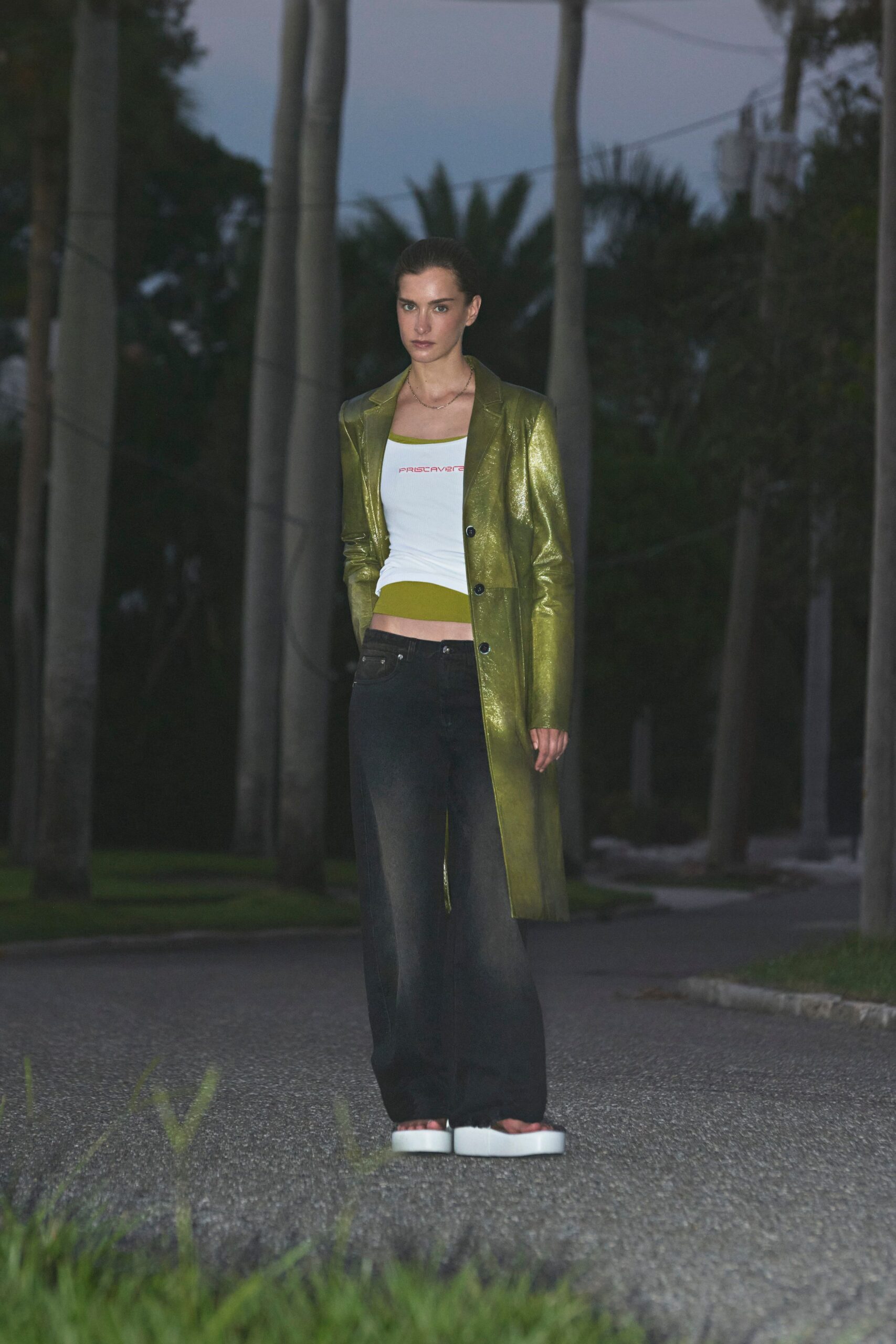 black denim relaxed wide-leg pants