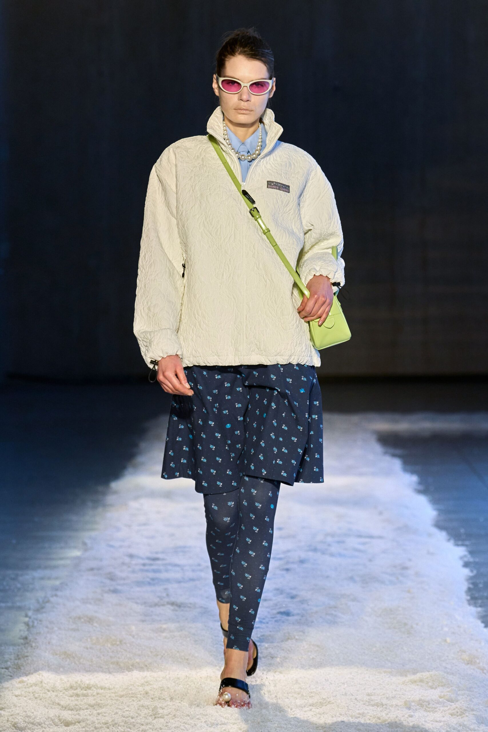 white cotton long-sleeve collared relaxed textured jacket